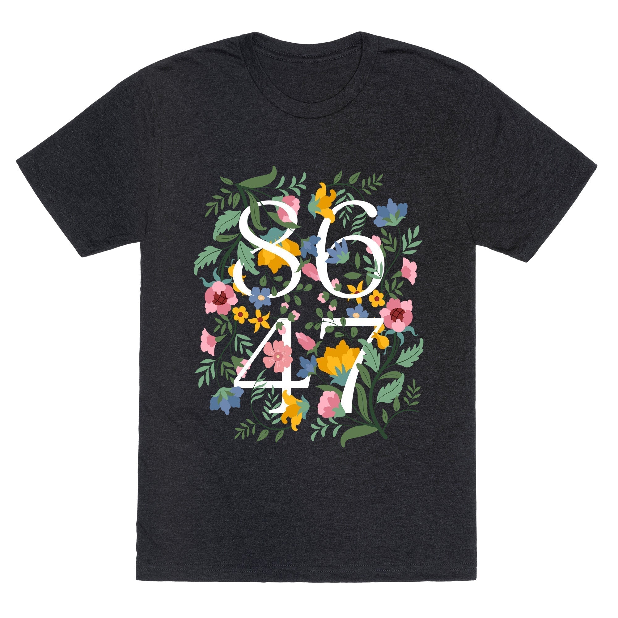 8647 Anti Trump Floral Unisex Triblend Tee Hoodie, Sweatshirt | PureTeeCo.com (Image 1)