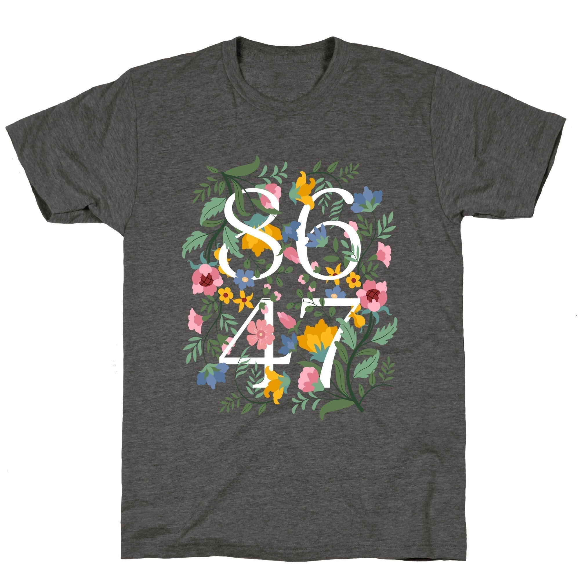 8647 Anti Trump Floral Unisex Triblend Tee Hoodie, Sweatshirt | PureTeeCo.com (Image 2)