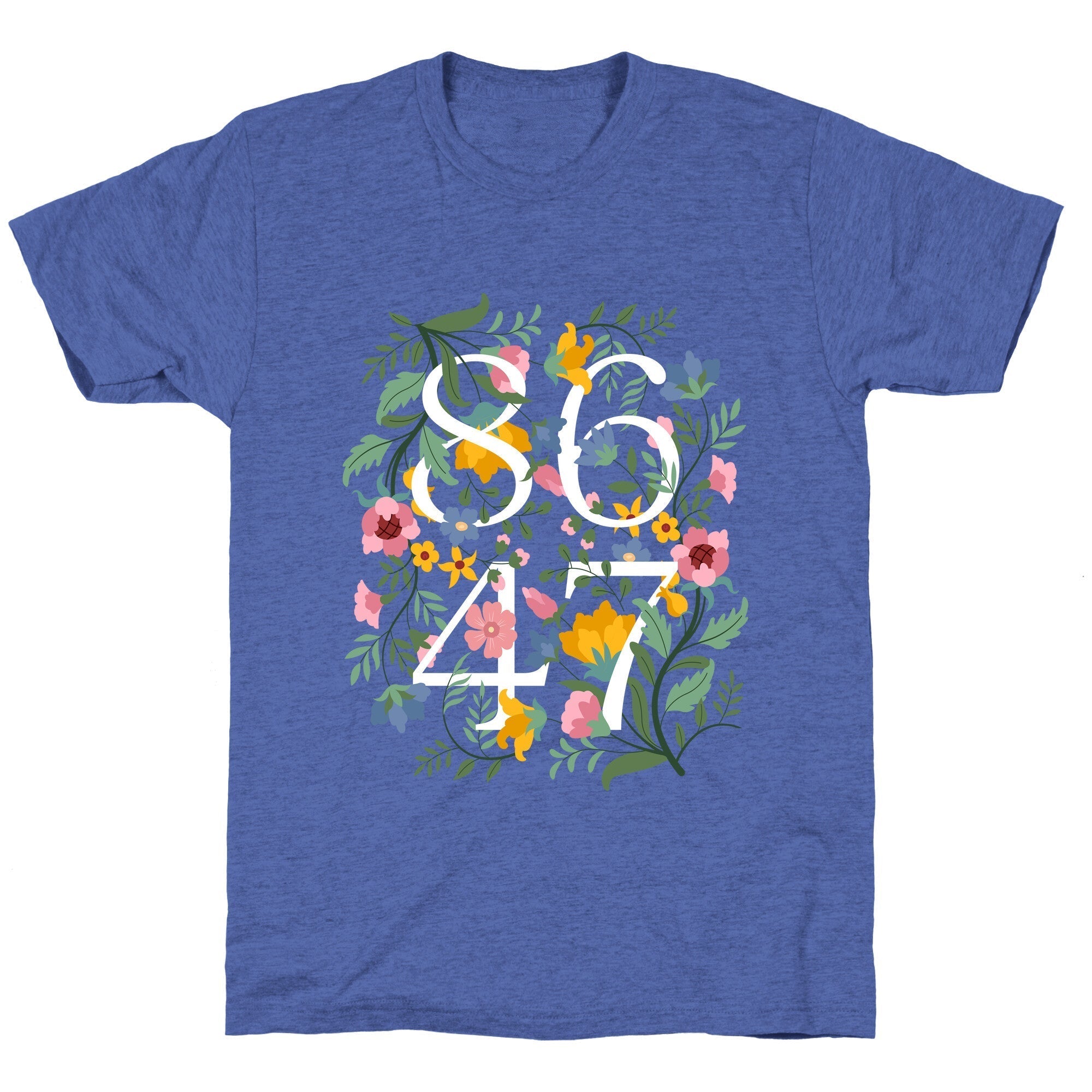 8647 Anti Trump Floral Unisex Triblend Tee Hoodie, Sweatshirt | PureTeeCo.com (Image 3)