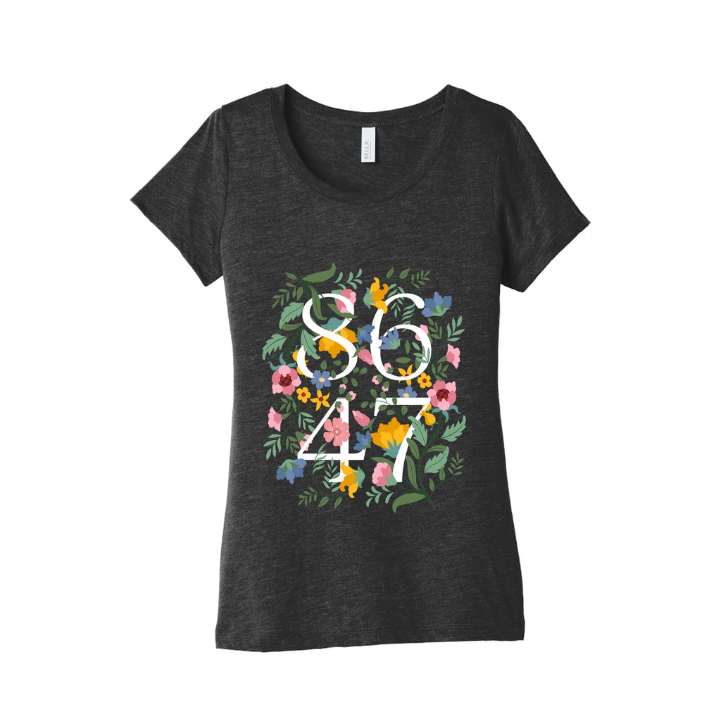 8647 Anti Trump Floral Womens Triblend Tee Hoodie, Sweatshirt | PureTeeCo.com (Image 1)