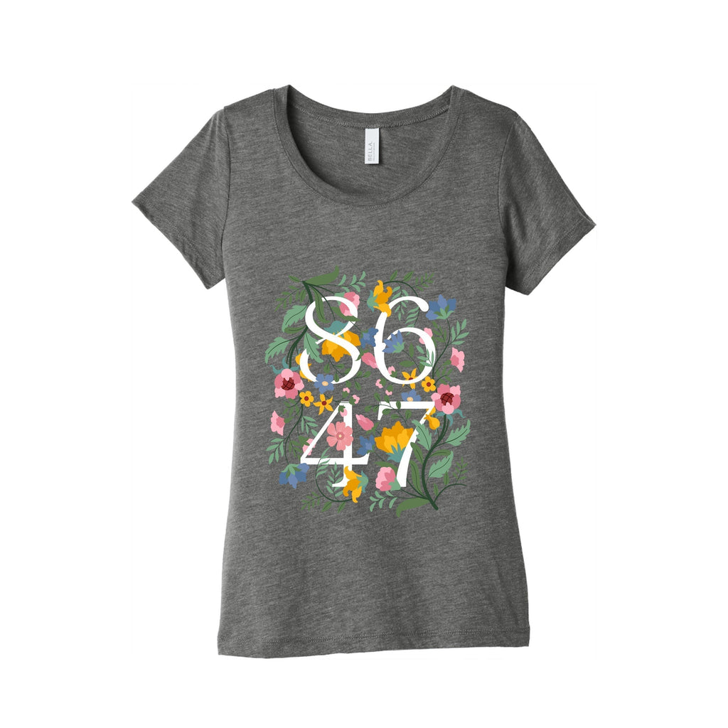 8647 Anti Trump Floral Womens Triblend Tee Hoodie, Sweatshirt | PureTeeCo.com (Image 2)