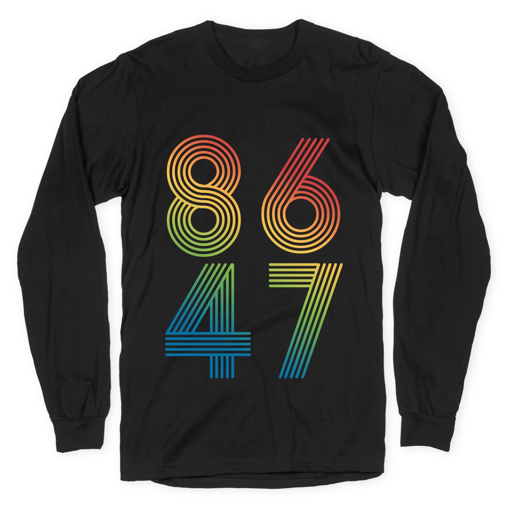 8647 Anti Trump Rainbow Longsleeve Tee Hoodie, Sweatshirt | PureTeeCo.com (Image 1)