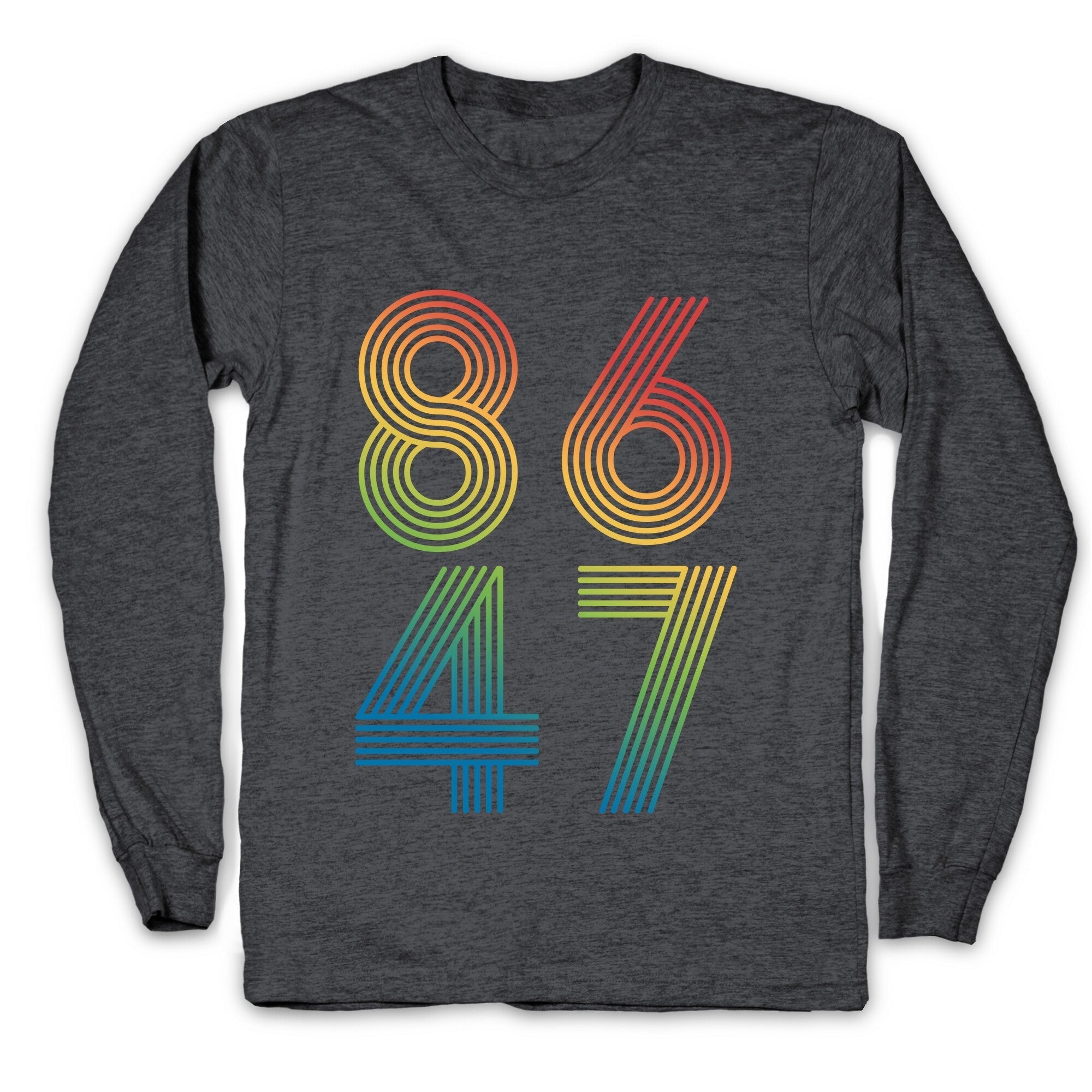 8647 Anti Trump Rainbow Longsleeve Tee Hoodie, Sweatshirt | PureTeeCo.com (Image 2)