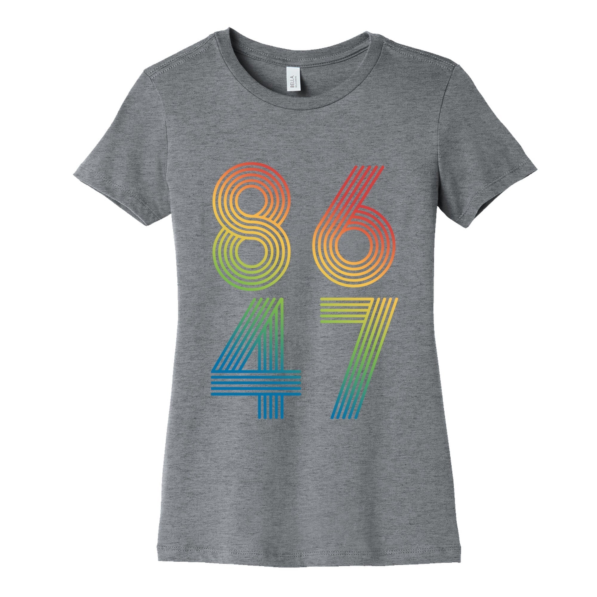 8647 Anti Trump Rainbow Womens Cotton Tee Hoodie, Sweatshirt | PureTeeCo.com (Image 1)