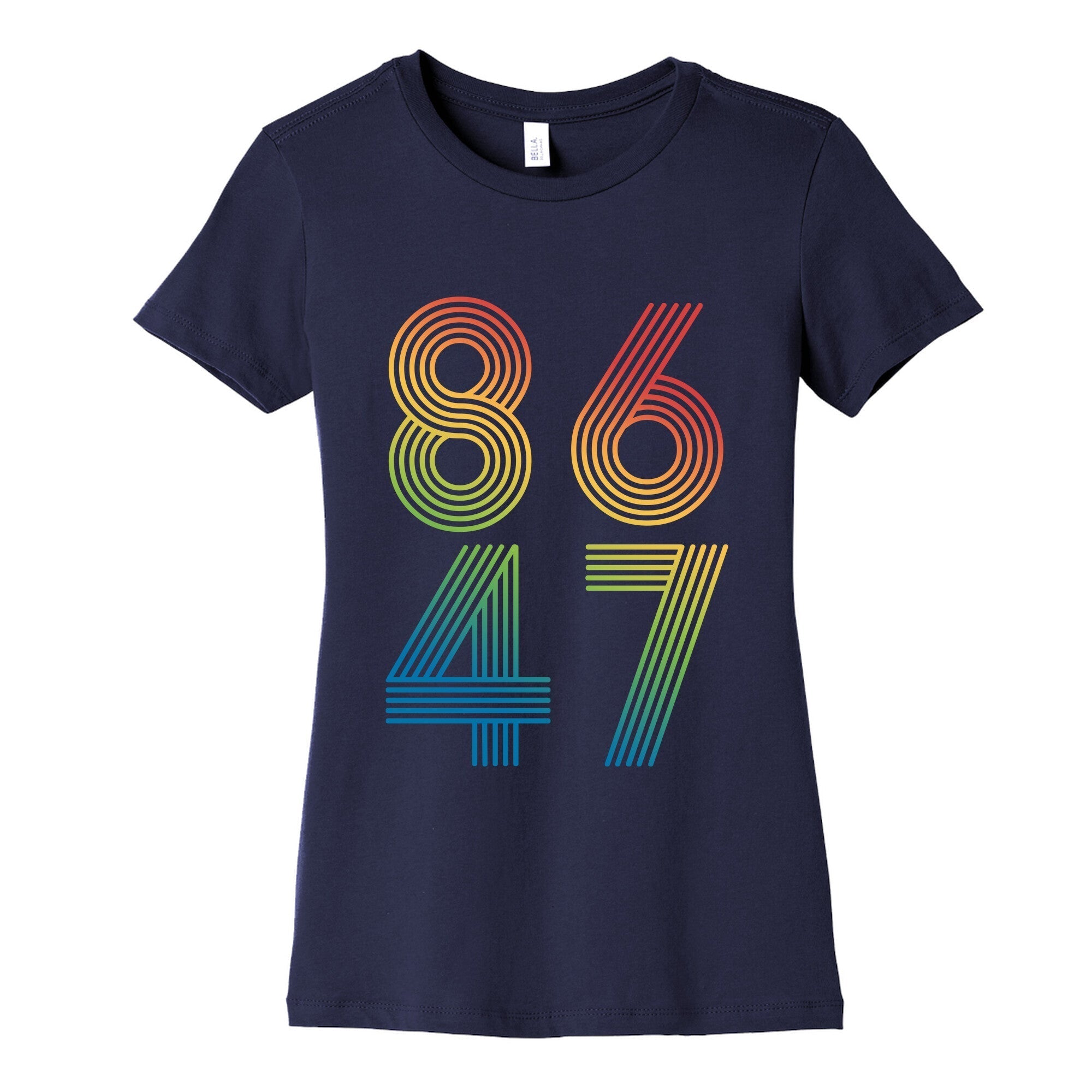 8647 Anti Trump Rainbow Womens Cotton Tee Hoodie, Sweatshirt | PureTeeCo.com (Image 5)