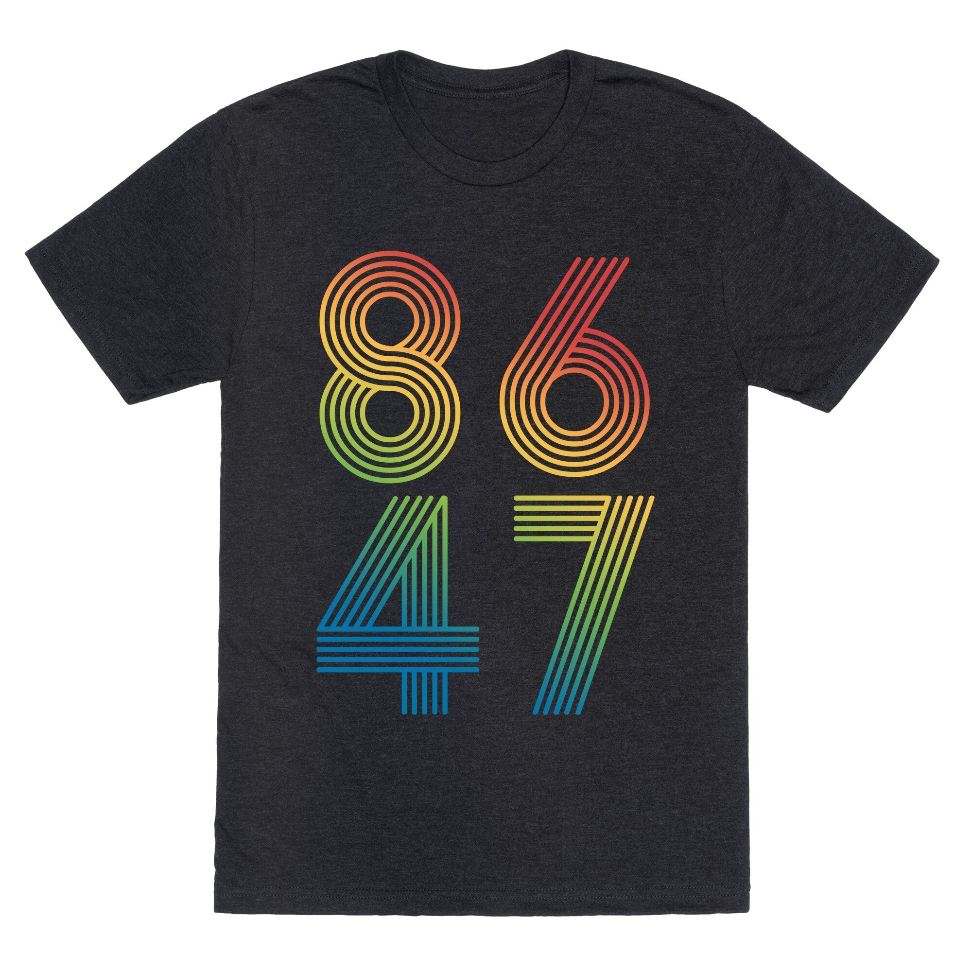 8647 Anti Trump Rainbow Unisex Triblend Tee Hoodie, Sweatshirt | PureTeeCo.com (Image 1)