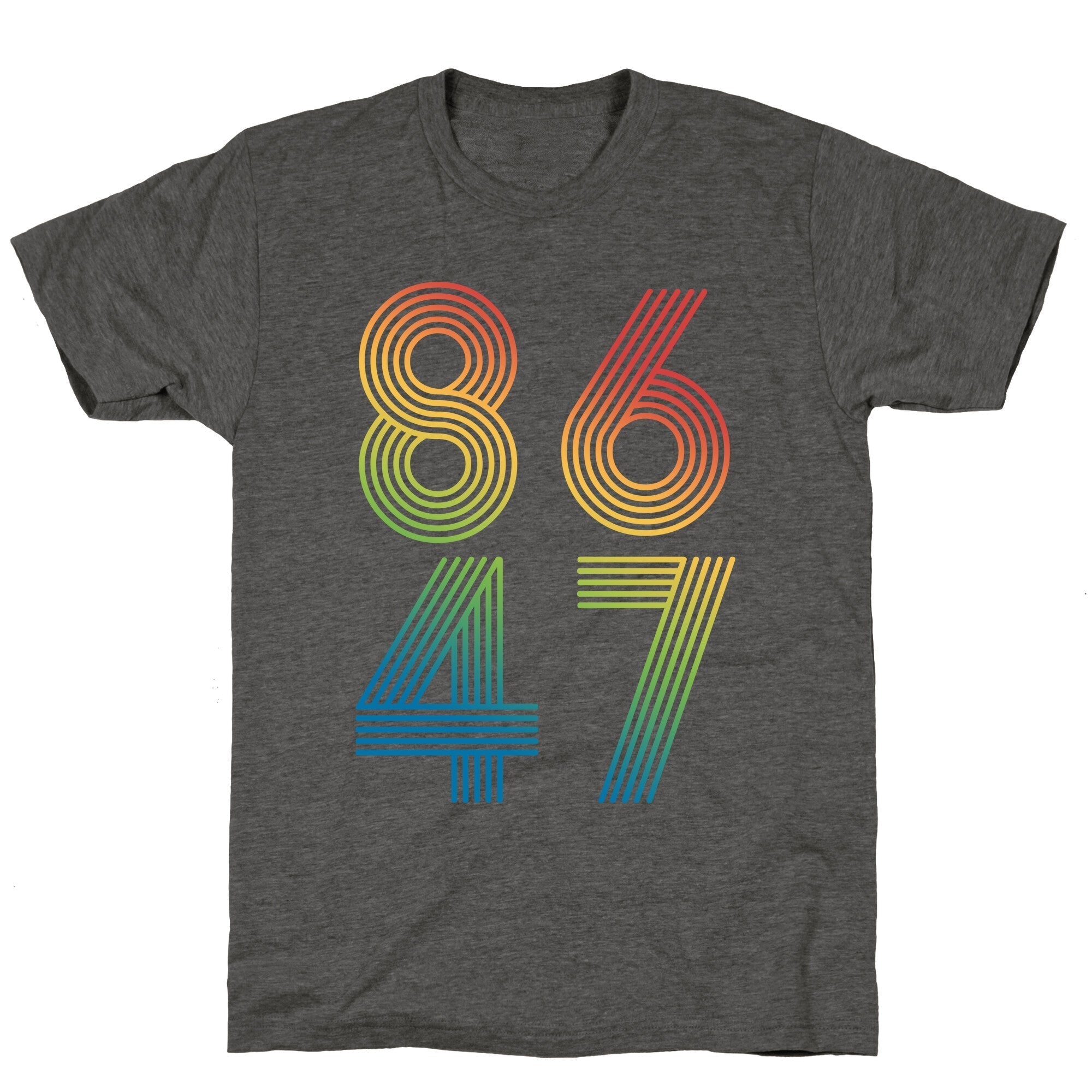 8647 Anti Trump Rainbow Unisex Triblend Tee Hoodie, Sweatshirt | PureTeeCo.com (Image 2)