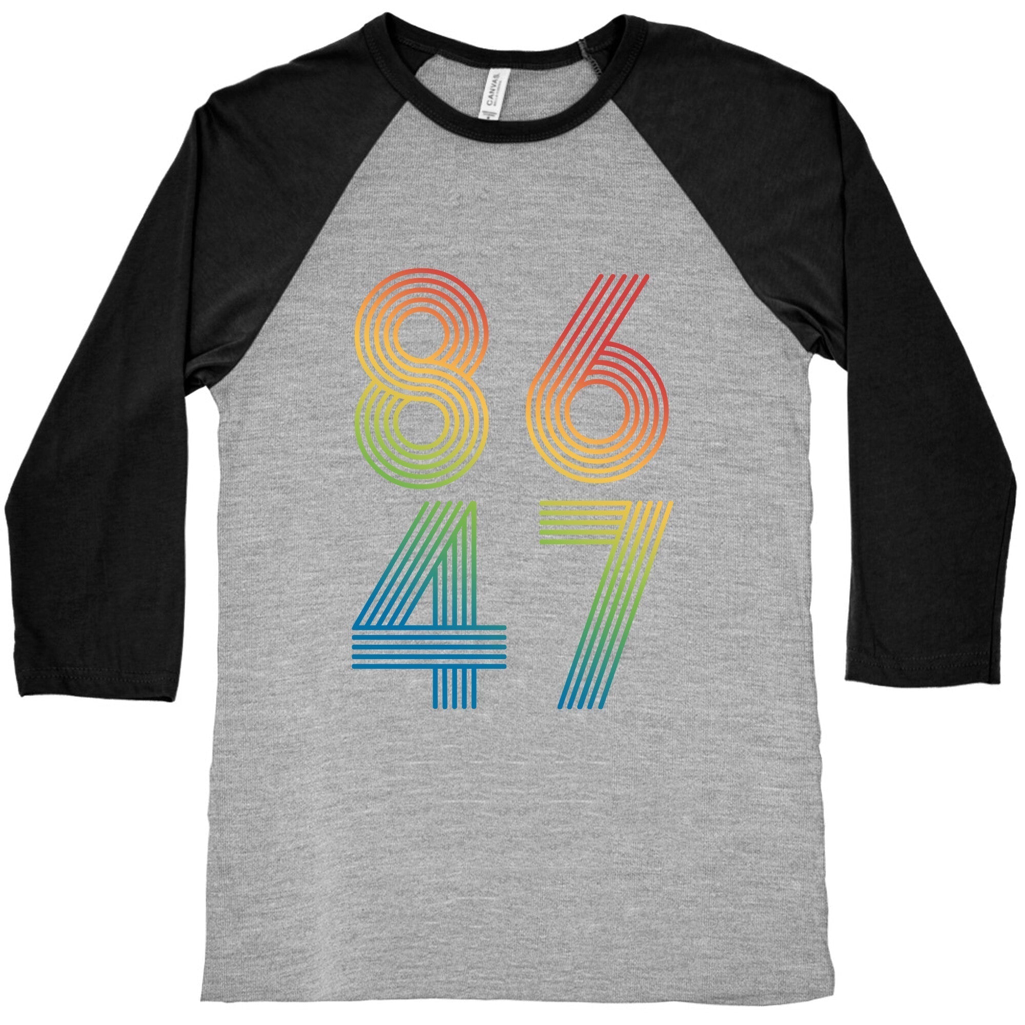 8647 Anti Trump Rainbow Baseball Tee Hoodie, Sweatshirt | PureTeeCo.com (Image 2)