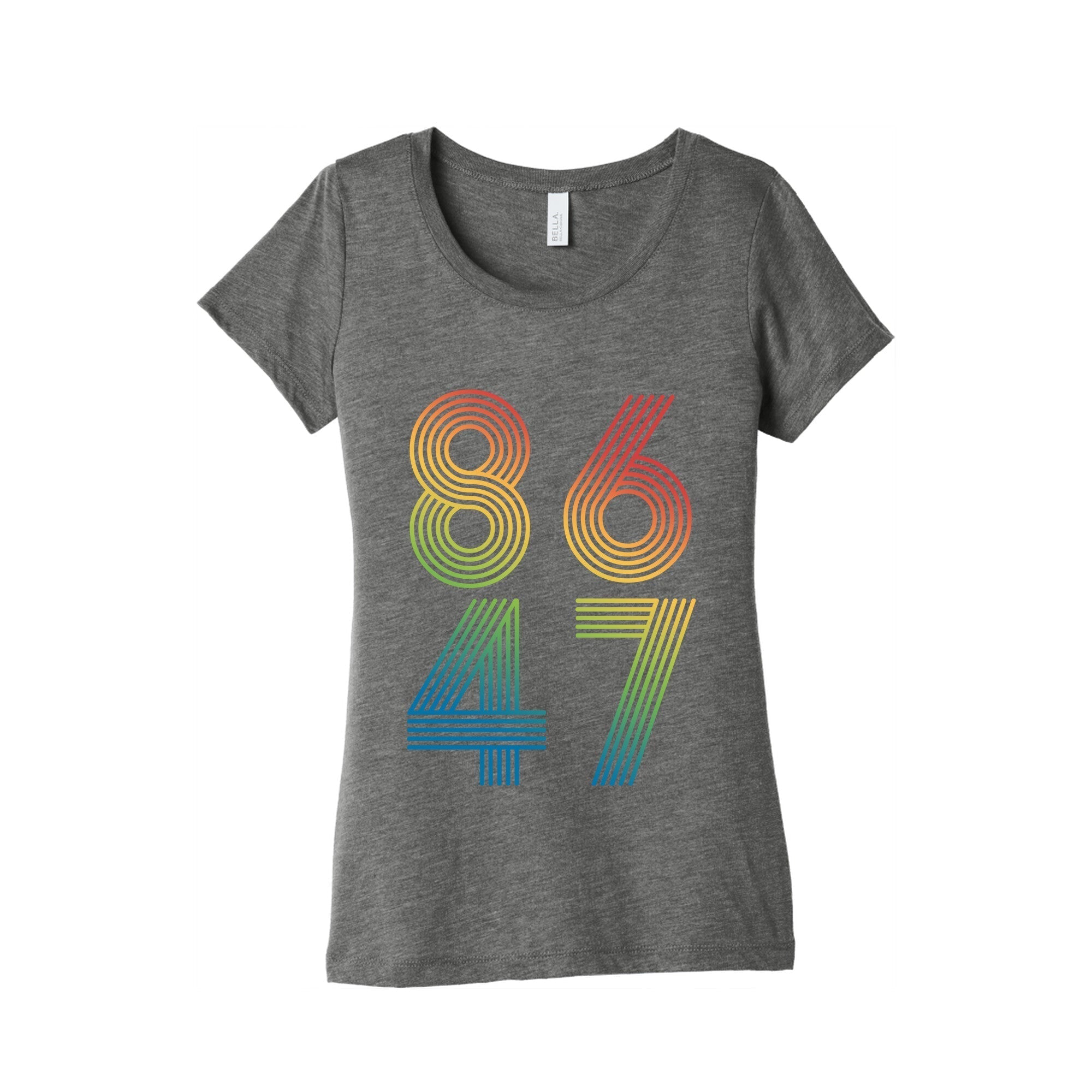 8647 Anti Trump Rainbow Womens Triblend Tee Hoodie, Sweatshirt | PureTeeCo.com (Image 2)