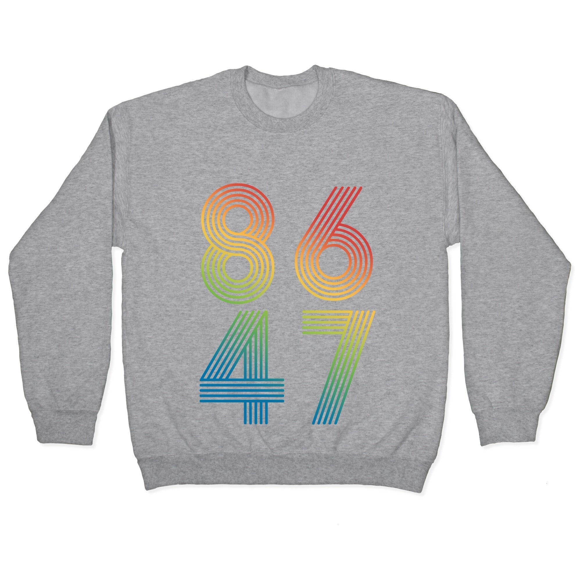 8647 Anti Trump Rainbow Crewneck Sweatshirt T-Shirts, Hoodie | PureTeeCo.com (Image 2)