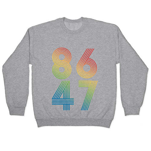 8647 Anti Trump Rainbow Crewneck Sweatshirt T-Shirts, Hoodie | PureTeeCo.com (Image 2)