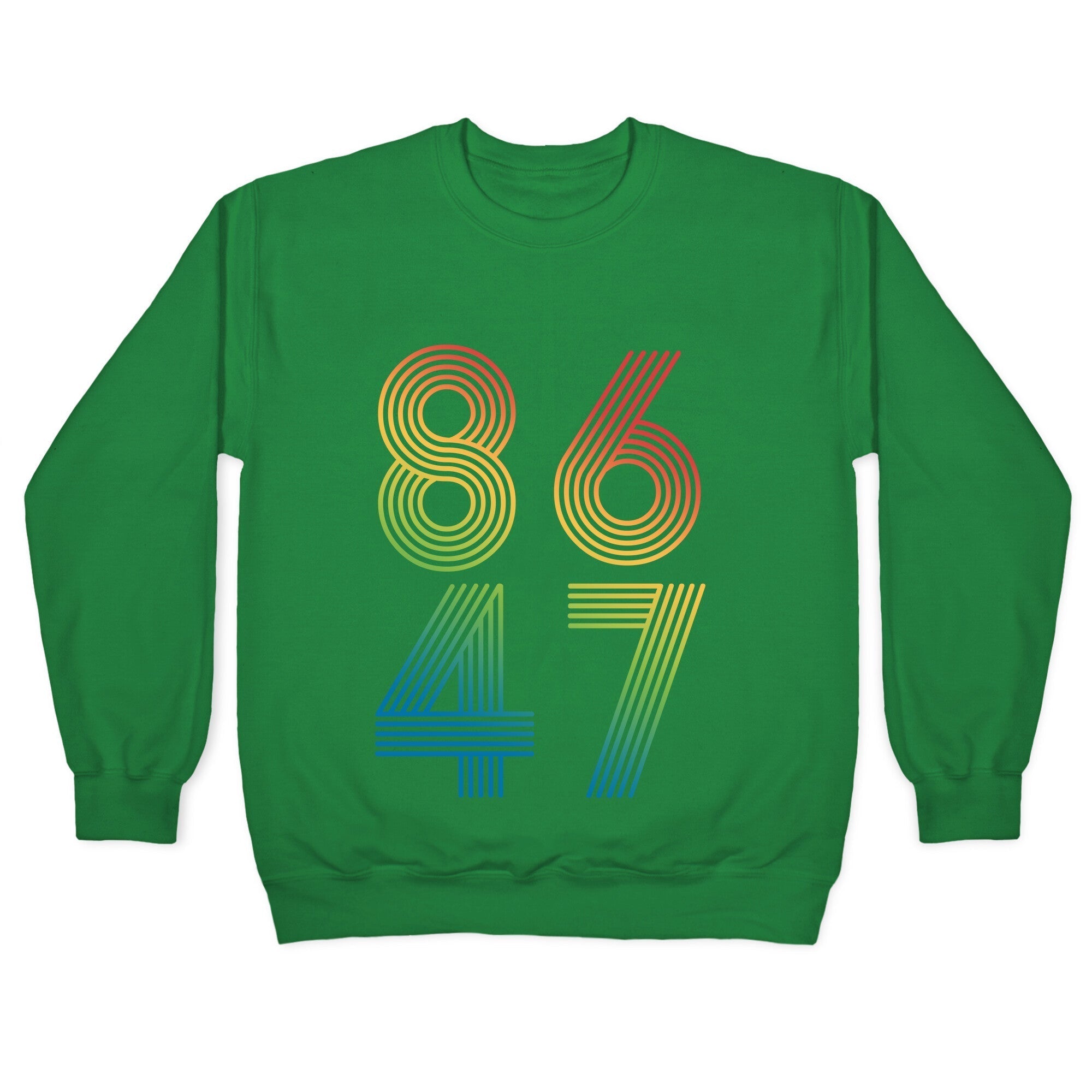 8647 Anti Trump Rainbow Crewneck Sweatshirt T-Shirts, Hoodie | PureTeeCo.com (Image 3)