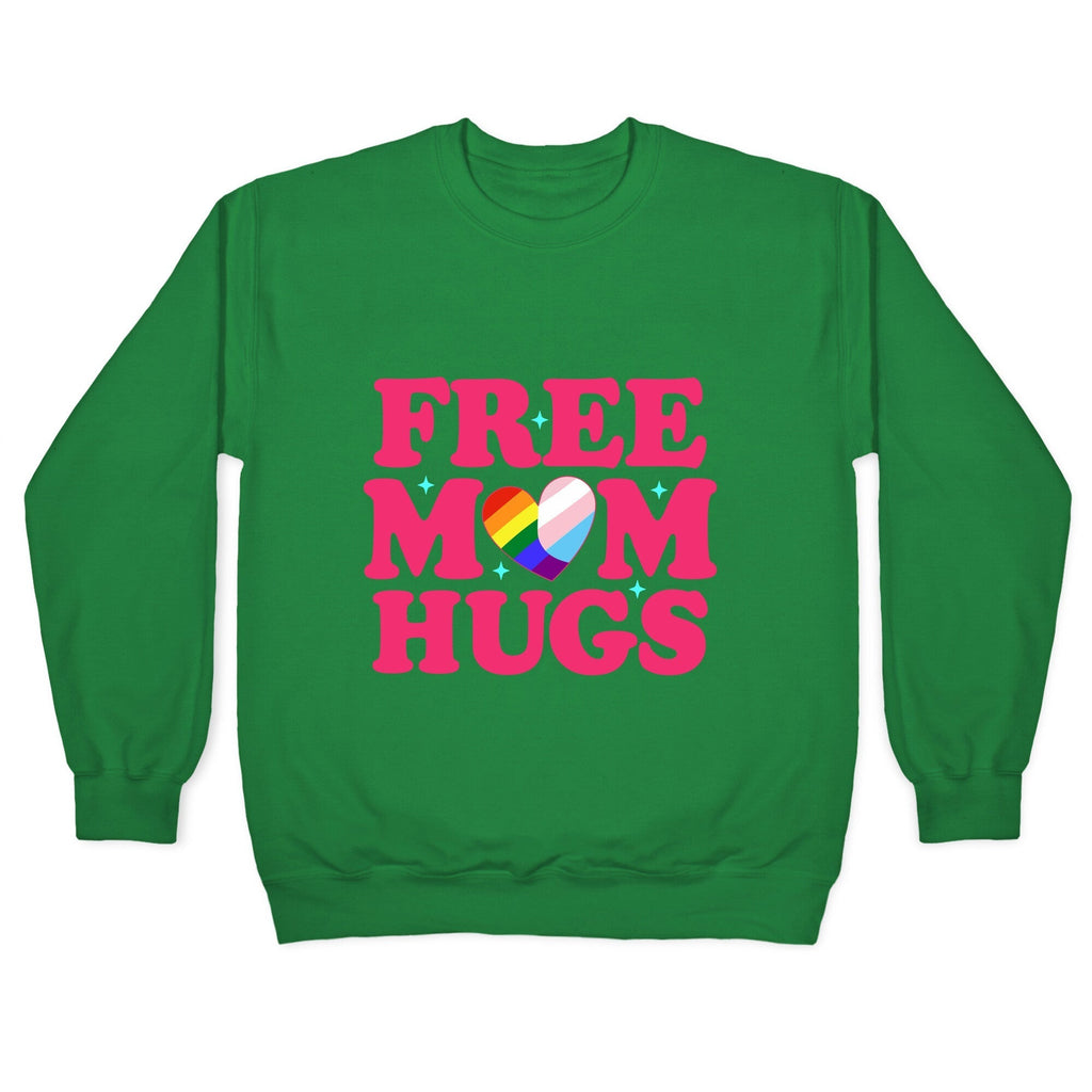 Free Mom Hugs Pride Crewneck Sweatshirt T-Shirts, Hoodie | PureTeeCo.com (Image 3)