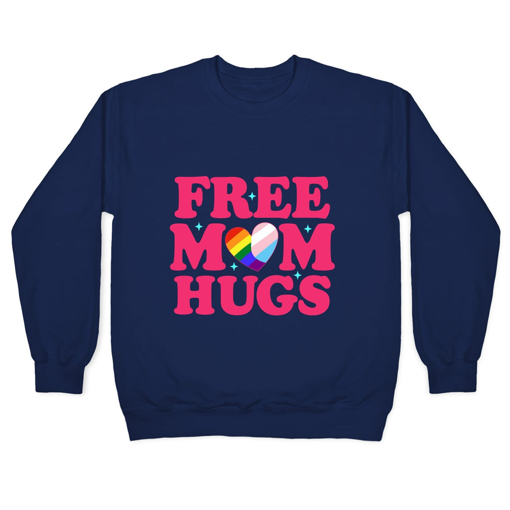 Free Mom Hugs Pride Crewneck Sweatshirt T-Shirts, Hoodie | PureTeeCo.com (Image 4)