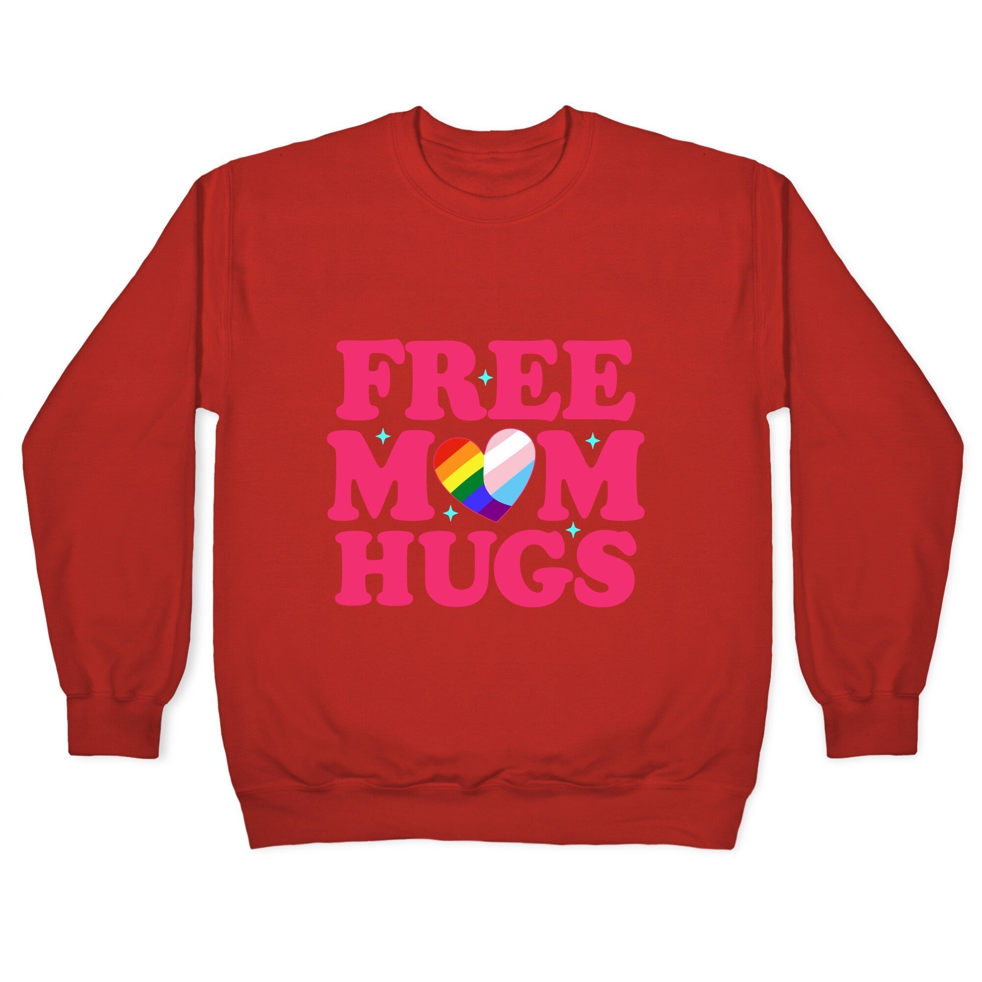 Free Mom Hugs Pride Crewneck Sweatshirt T-Shirts, Hoodie | PureTeeCo.com (Image 5)