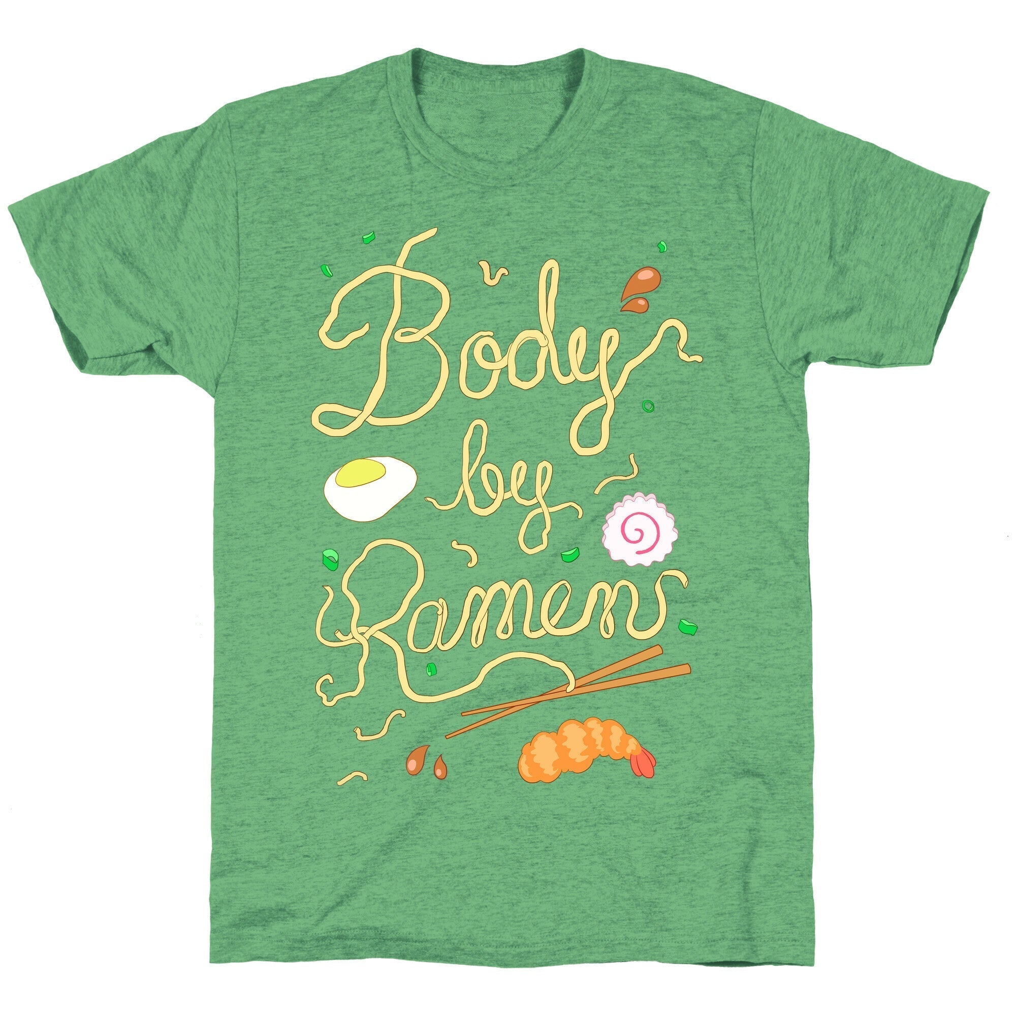 Body By Ramen Unisex Triblend Tee Hoodie, Sweatshirt | PureTeeCo.com (Image 2)