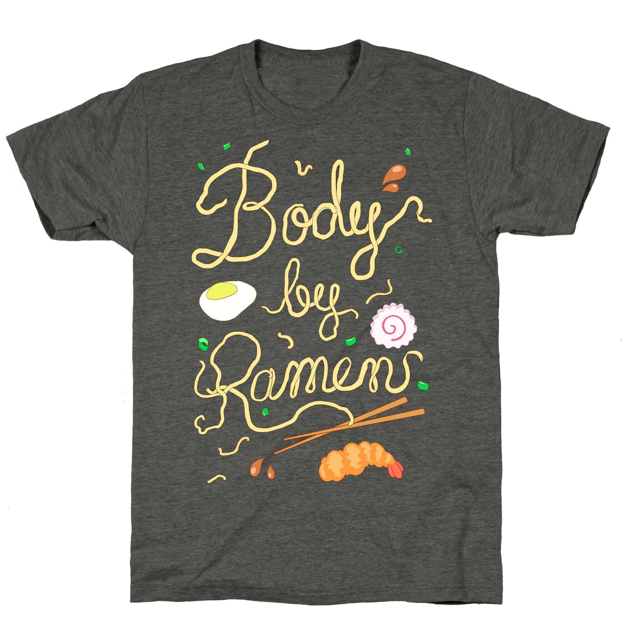 Body By Ramen Unisex Triblend Tee Hoodie, Sweatshirt | PureTeeCo.com (Image 3)
