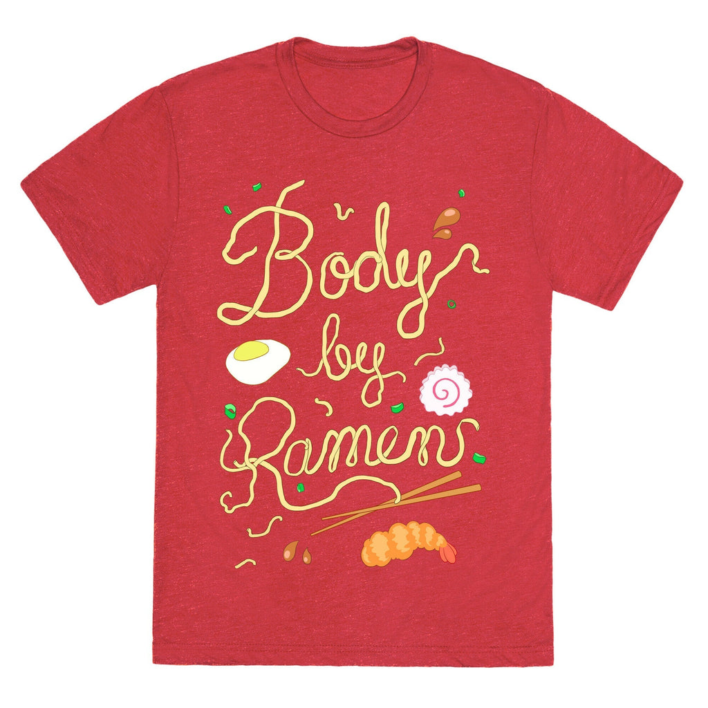 Body By Ramen Unisex Triblend Tee Hoodie, Sweatshirt | PureTeeCo.com (Image 4)
