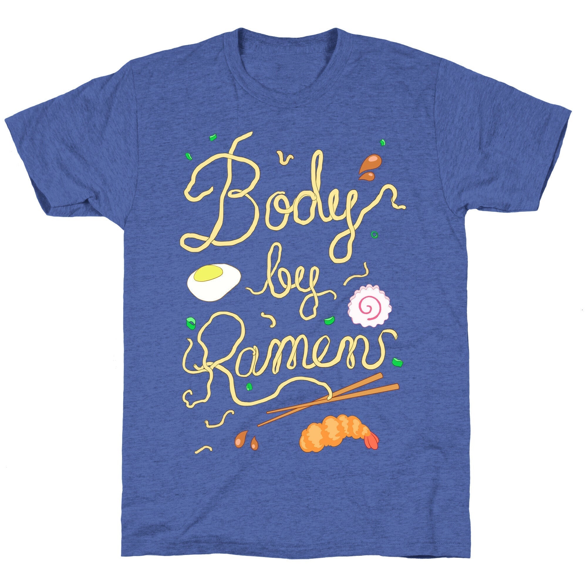 Body By Ramen Unisex Triblend Tee Hoodie, Sweatshirt | PureTeeCo.com (Image 5)