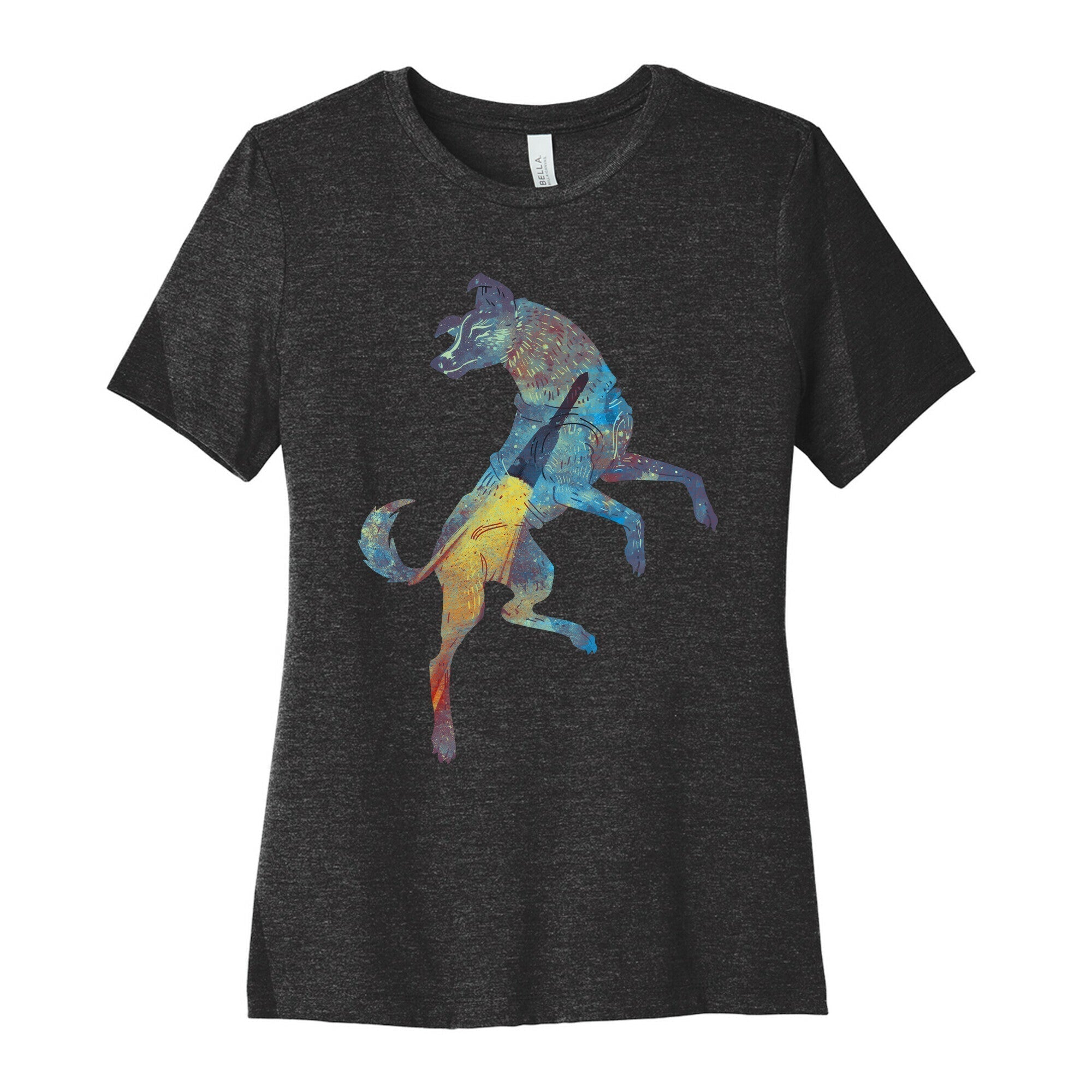 Astronaut Dog Laika Women's Cotton Tee Hoodie, Sweatshirt | PureTeeCo.com (Image 1)