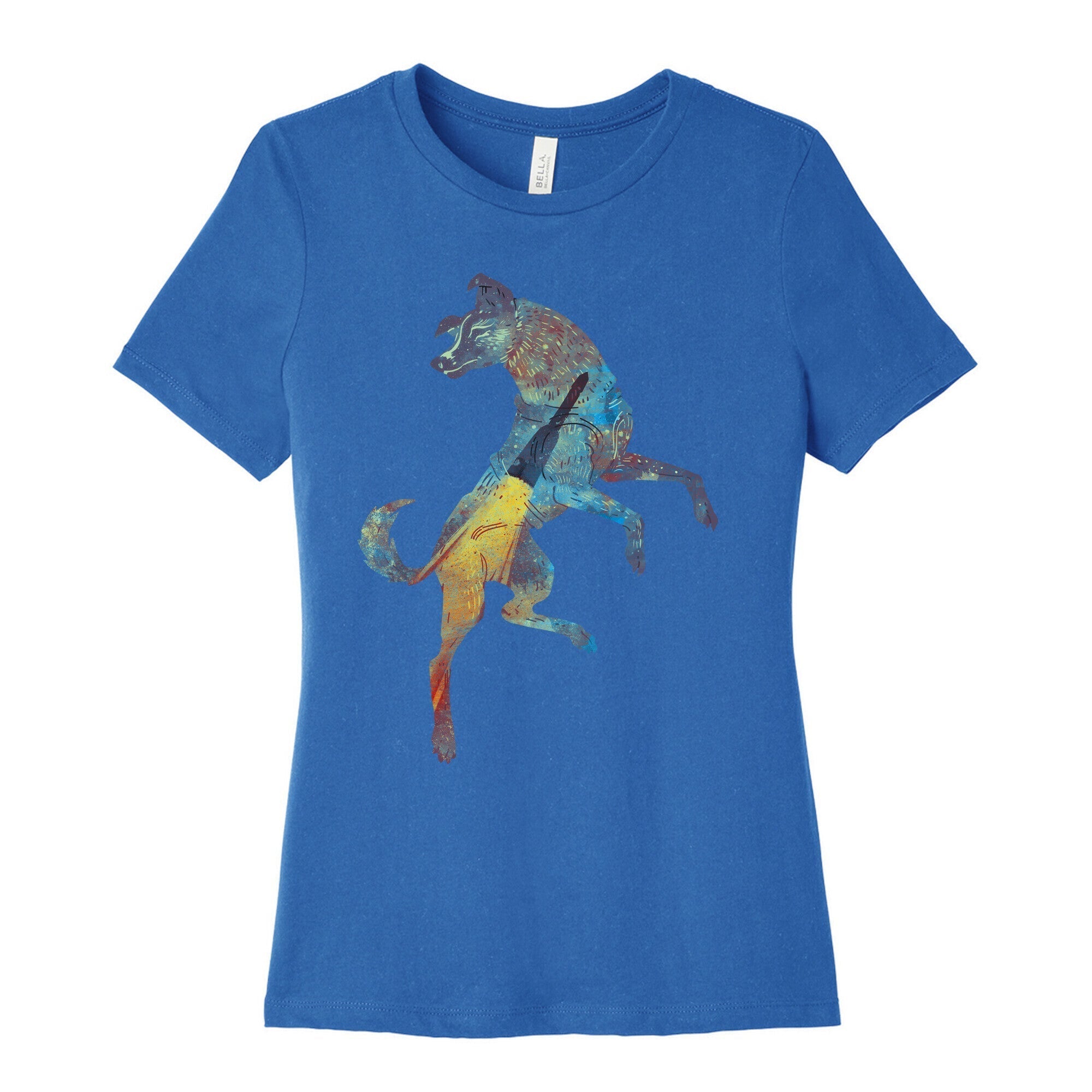 Astronaut Dog Laika Women's Cotton Tee Hoodie, Sweatshirt | PureTeeCo.com (Image 3)