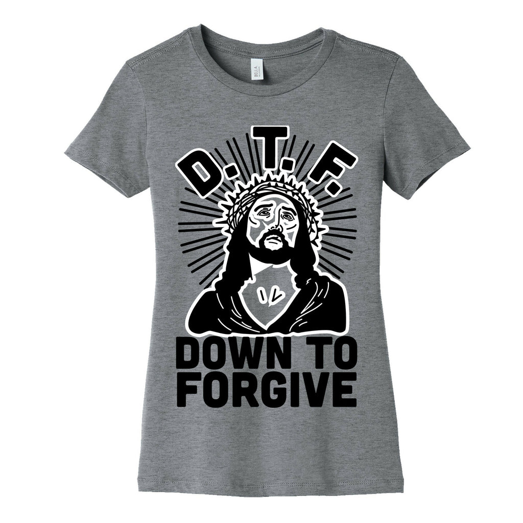 D.T.F. Jesus Women's Cotton Tee Hoodie, Sweatshirt | PureTeeCo.com (Image 2)