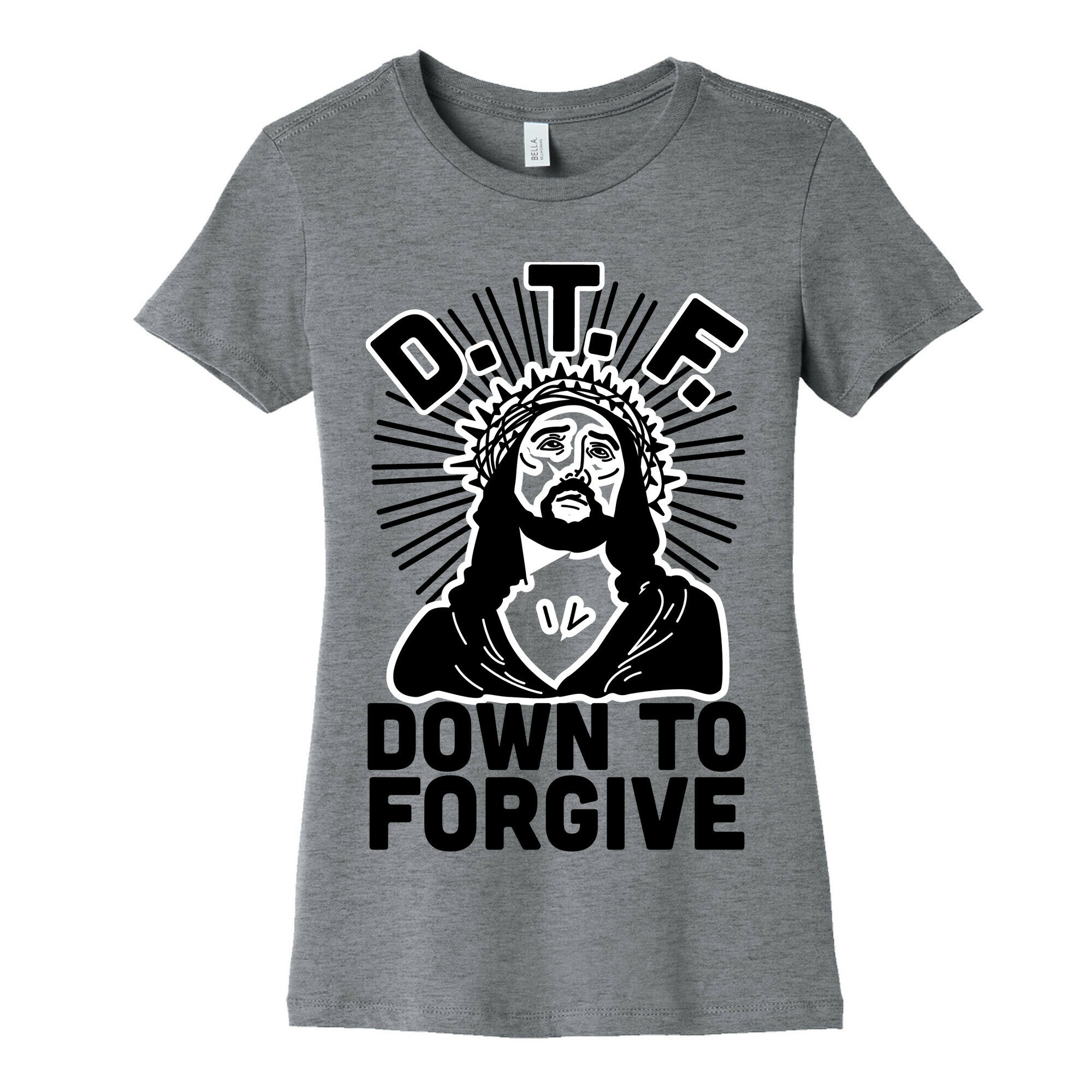 D.T.F. Jesus Women's Cotton Tee Hoodie, Sweatshirt | PureTeeCo.com (Image 2)