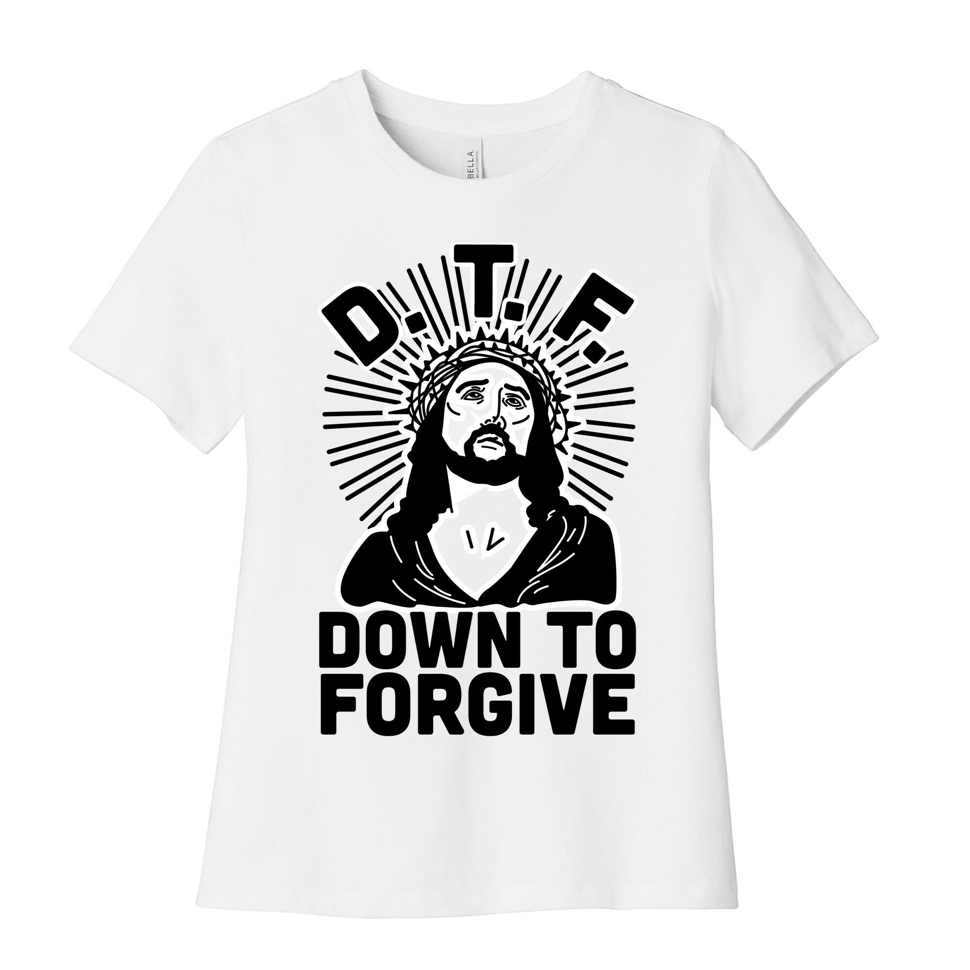 D.T.F. Jesus Women's Cotton Tee Hoodie, Sweatshirt | PureTeeCo.com (Image 1)