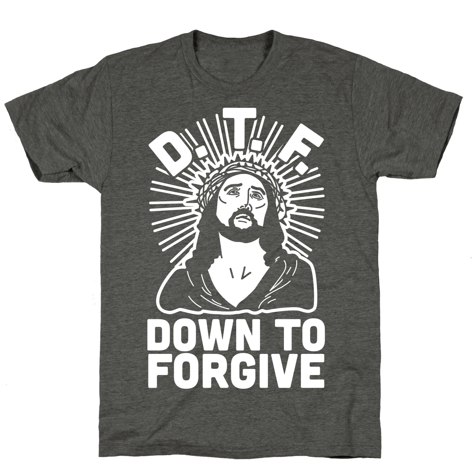 D.T.F. Jesus Unisex Triblend Tee Hoodie, Sweatshirt | PureTeeCo.com (Image 3)