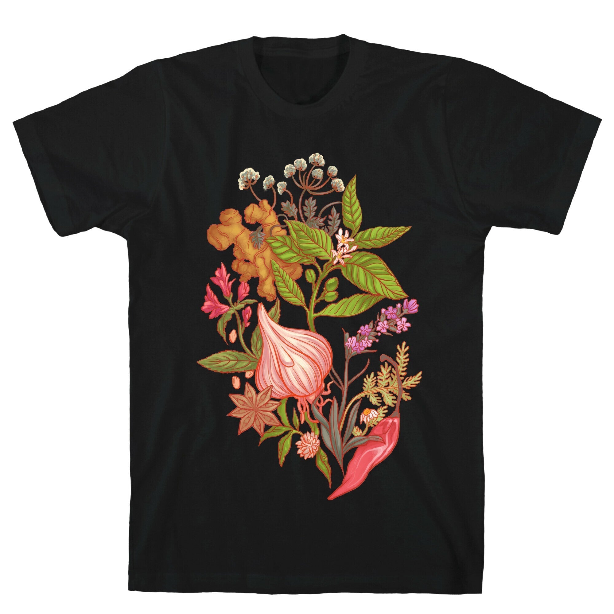 Chef's Botanical Herbs and Spices T-Shirt Hoodie, Sweatshirt | PureTeeCo.com (Image 1)