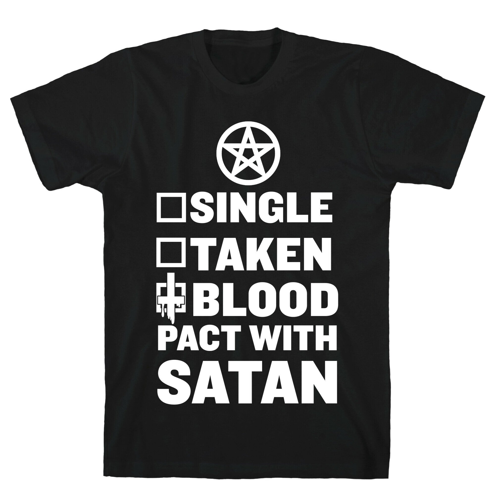 Blood Pact With Satan T-Shirt Hoodie, Sweatshirt | PureTeeCo.com (Image 1)