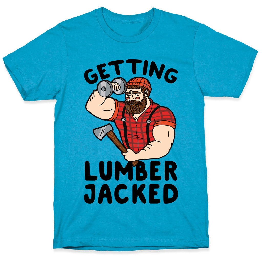 Getting Lumberjacked Unisex Triblend Tee Hoodie, Sweatshirt | PureTeeCo.com (Image 5)
