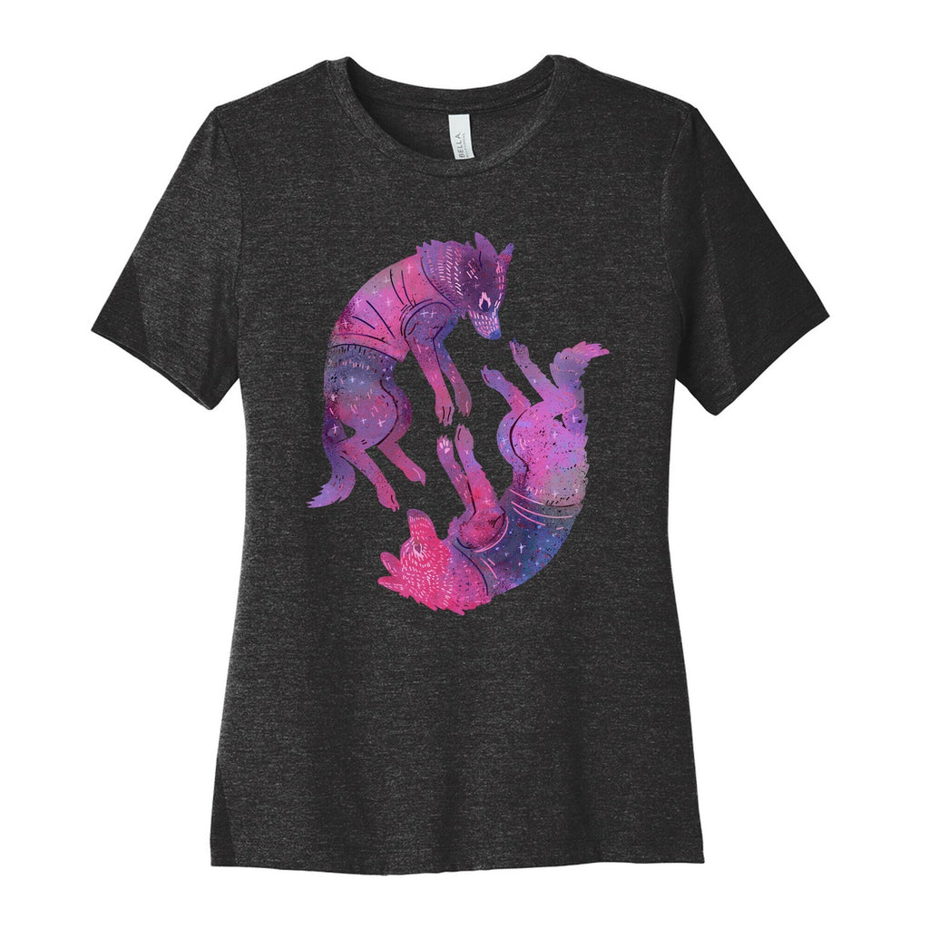 Astronaut Dogs Belka & Strelka Women's Cotton Tee Hoodie, Sweatshirt | PureTeeCo.com (Image 1)