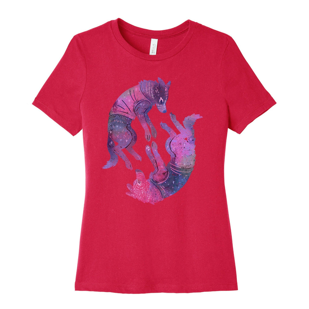 Astronaut Dogs Belka & Strelka Women's Cotton Tee Hoodie, Sweatshirt | PureTeeCo.com (Image 2)
