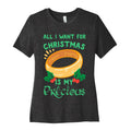 All I Want For Christmas is My Precious Women's Cotton Tee Hoodie, Sweatshirt | PureTeeCo.com (Image 1)