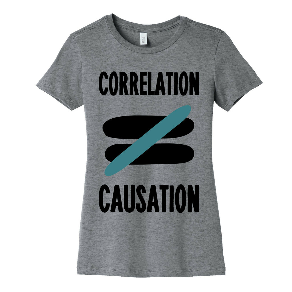 Correlation Does Not Equal Causation Women's Cotton Tee Hoodie, Sweatshirt | PureTeeCo.com (Image 2)