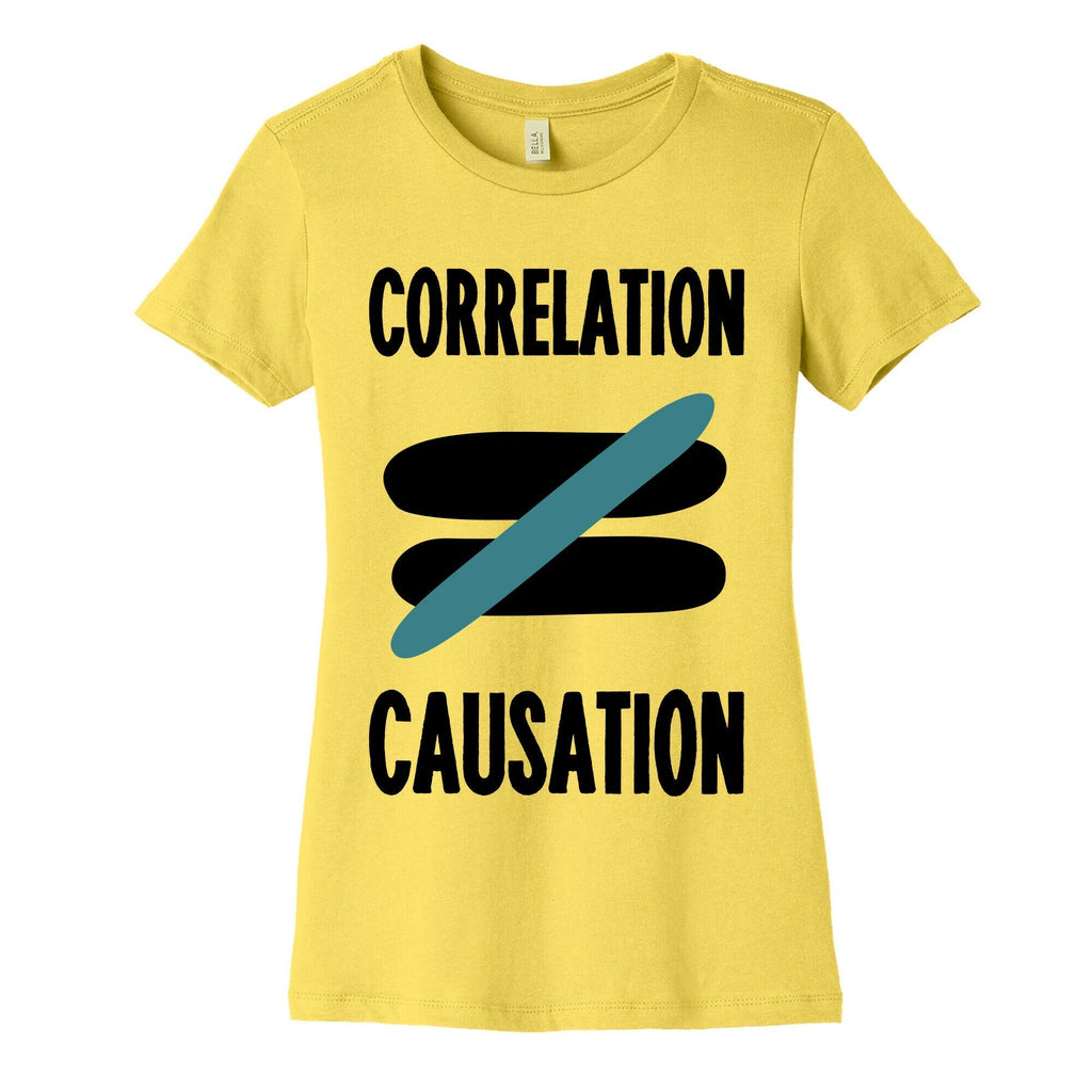 Correlation Does Not Equal Causation Women's Cotton Tee Hoodie, Sweatshirt | PureTeeCo.com (Image 3)