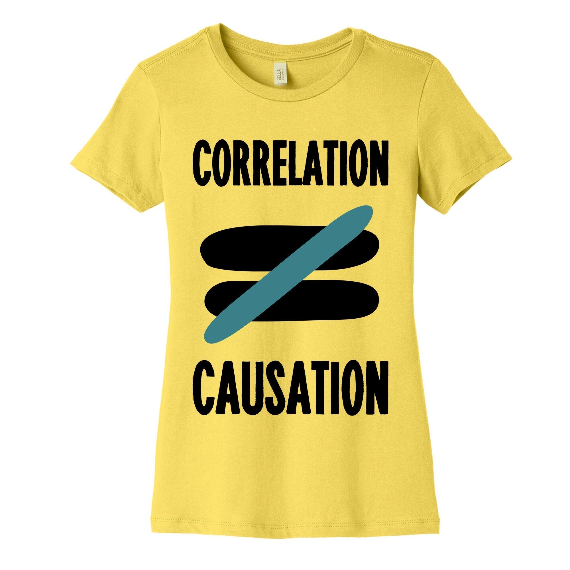 Correlation Does Not Equal Causation Women's Cotton Tee Hoodie, Sweatshirt | PureTeeCo.com (Image 3)