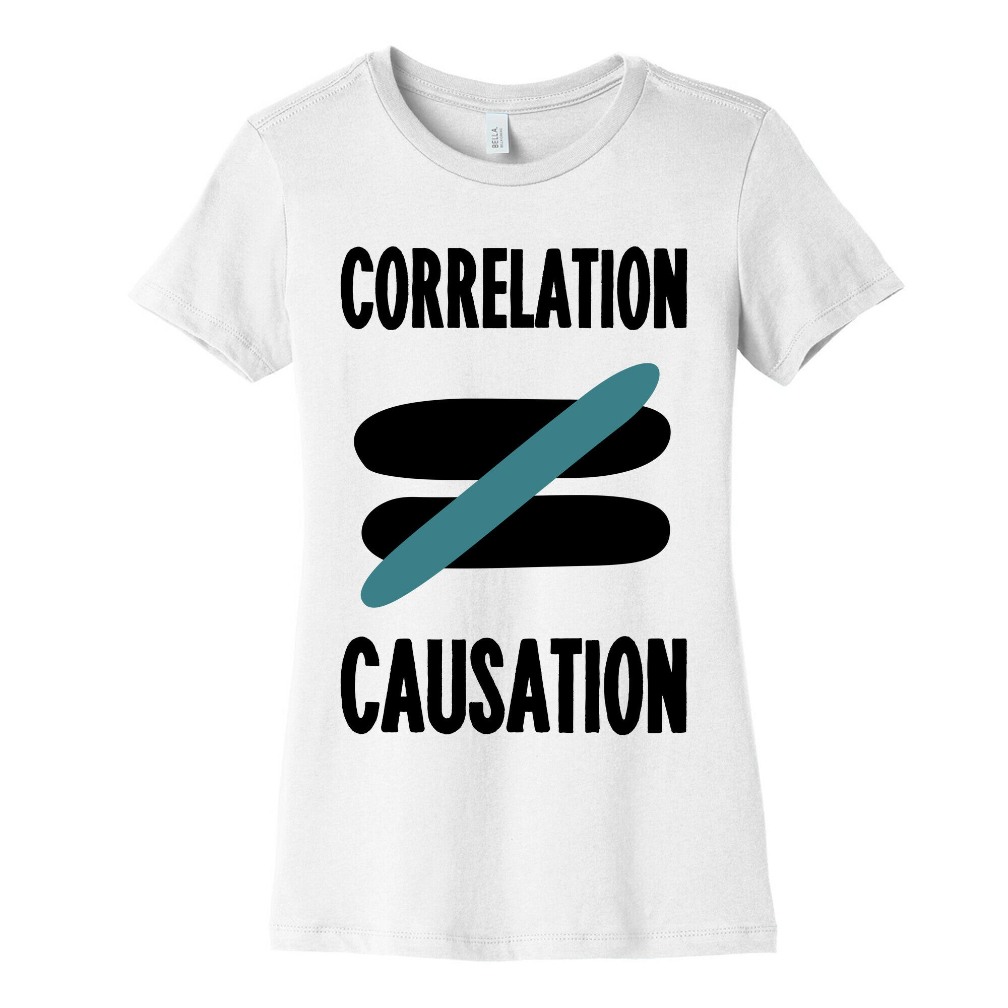 Correlation Does Not Equal Causation Women's Cotton Tee Hoodie, Sweatshirt | PureTeeCo.com (Image 4)