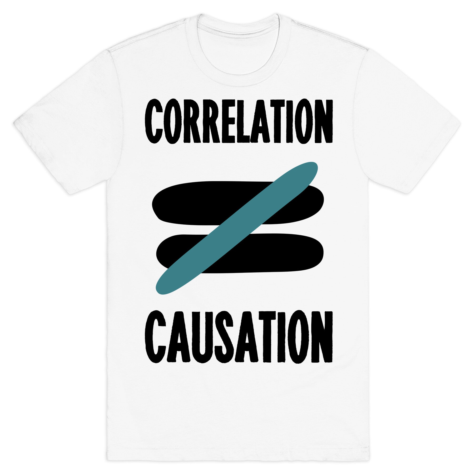 Correlation Does Not Equal Causation T-Shirt Hoodie, Sweatshirt | PureTeeCo.com (Image 2)
