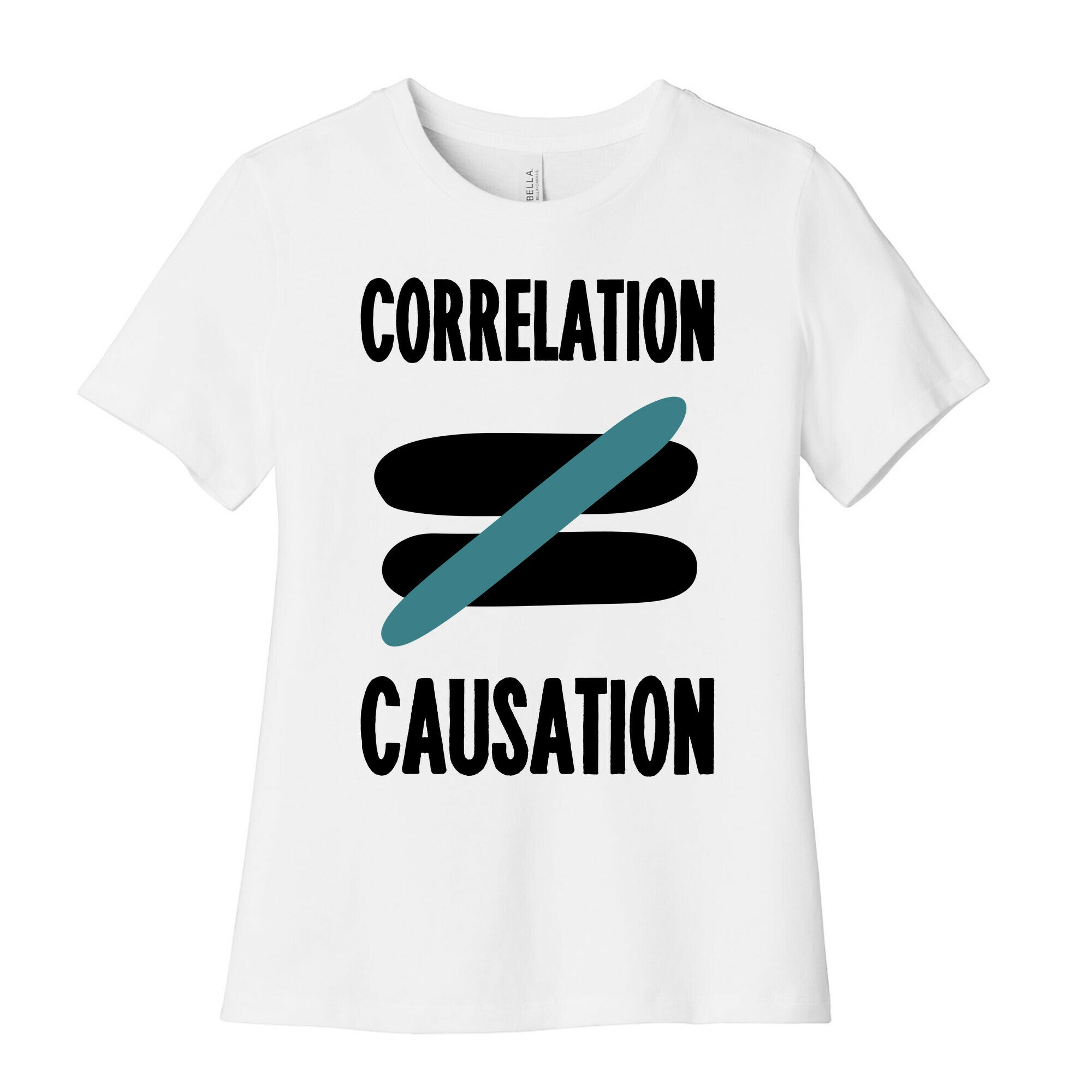Correlation Does Not Equal Causation Women's Cotton Tee Hoodie, Sweatshirt | PureTeeCo.com (Image 1)