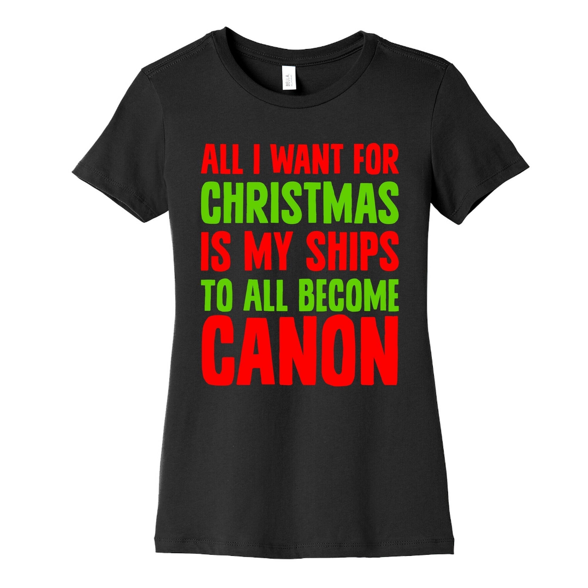 All I Want For Christmas Is My Ships To All Become Canon Women's Cotton Tee Hoodie, Sweatshirt | PureTeeCo.com (Image 5)