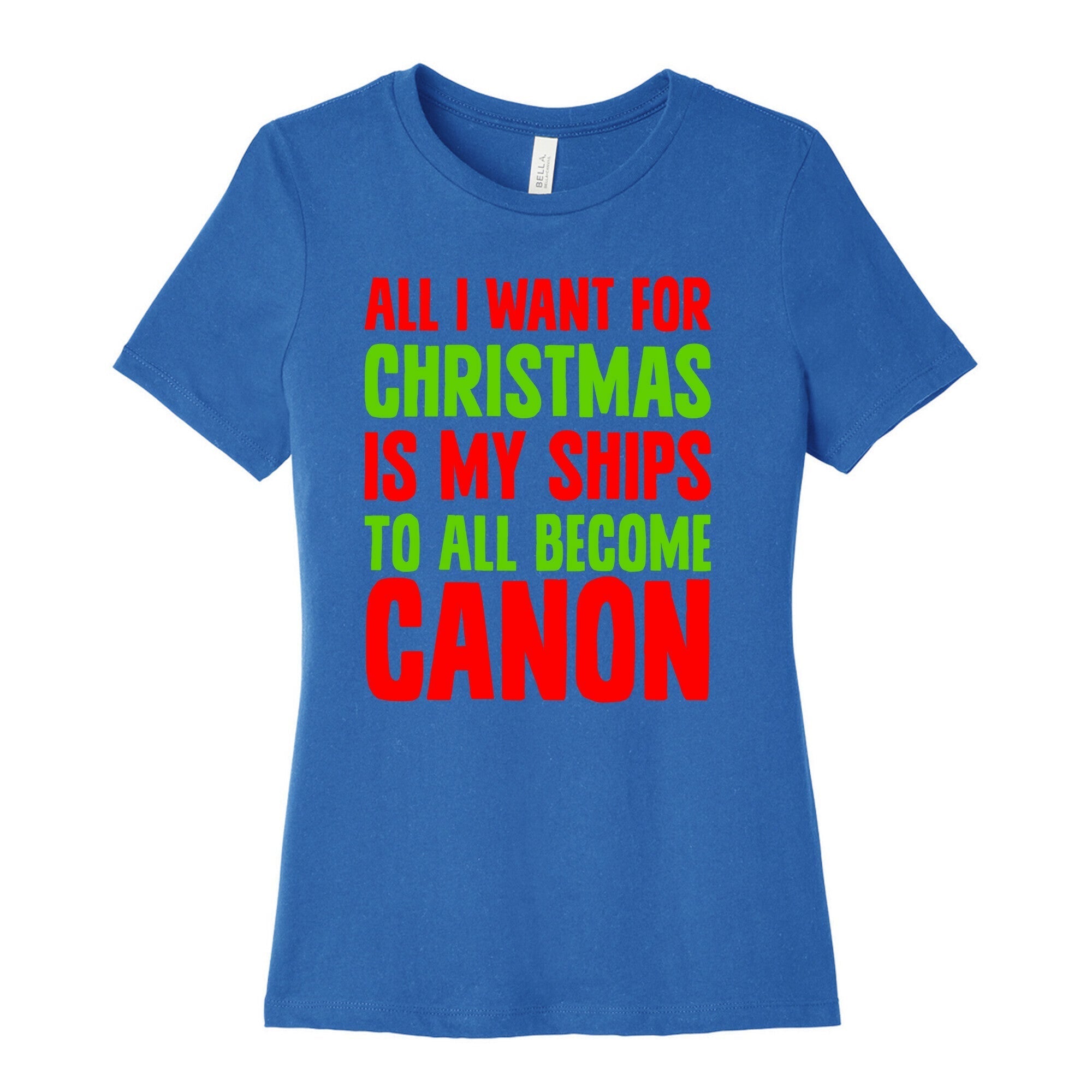 All I Want For Christmas Is My Ships To All Become Canon Women's Cotton Tee Hoodie, Sweatshirt | PureTeeCo.com (Image 3)