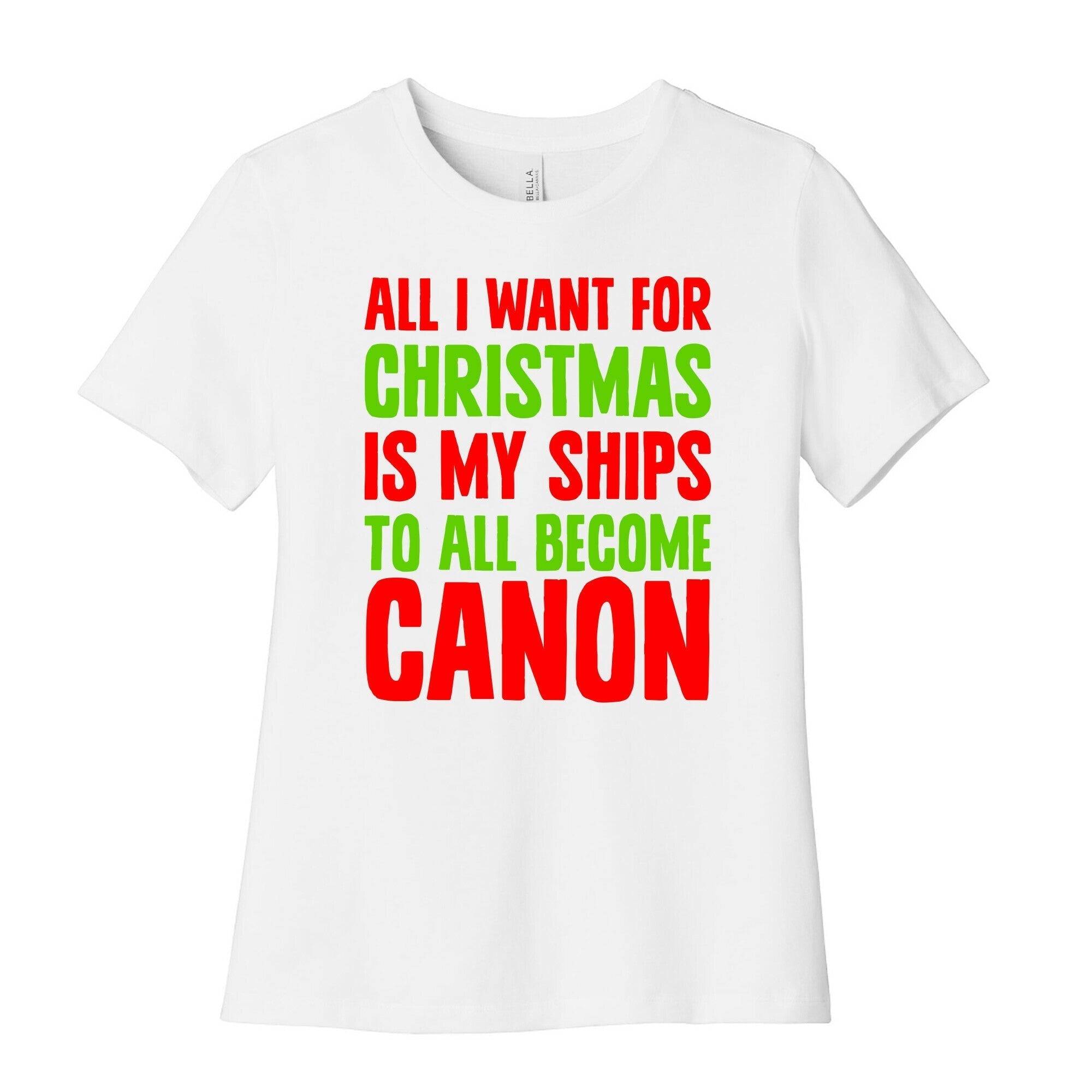 All I Want For Christmas Is My Ships To All Become Canon Women's Cotton Tee Hoodie, Sweatshirt | PureTeeCo.com (Image 4)