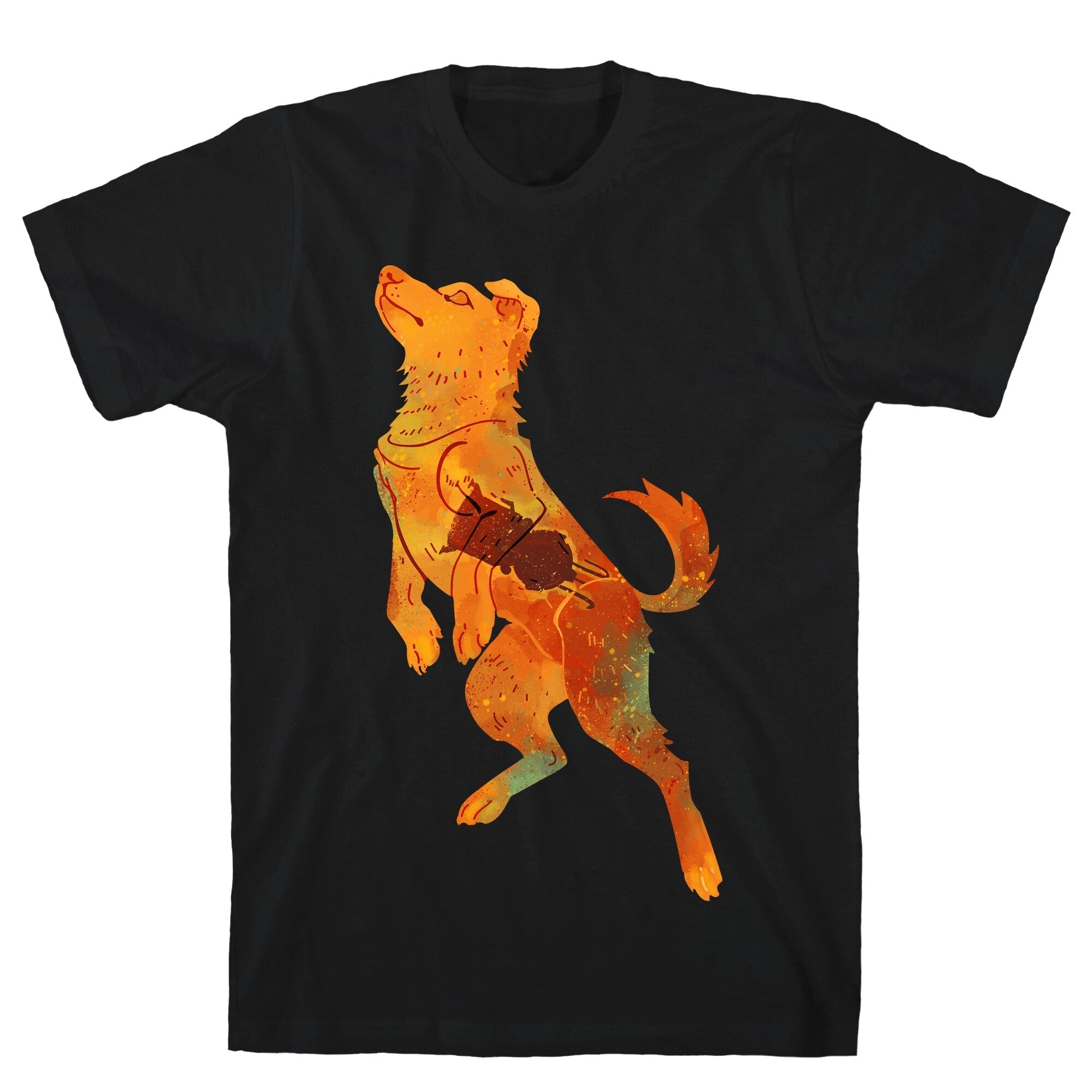 Astronaut Dog Zvezdochka T-Shirt Hoodie, Sweatshirt | PureTeeCo.com (Image 1)