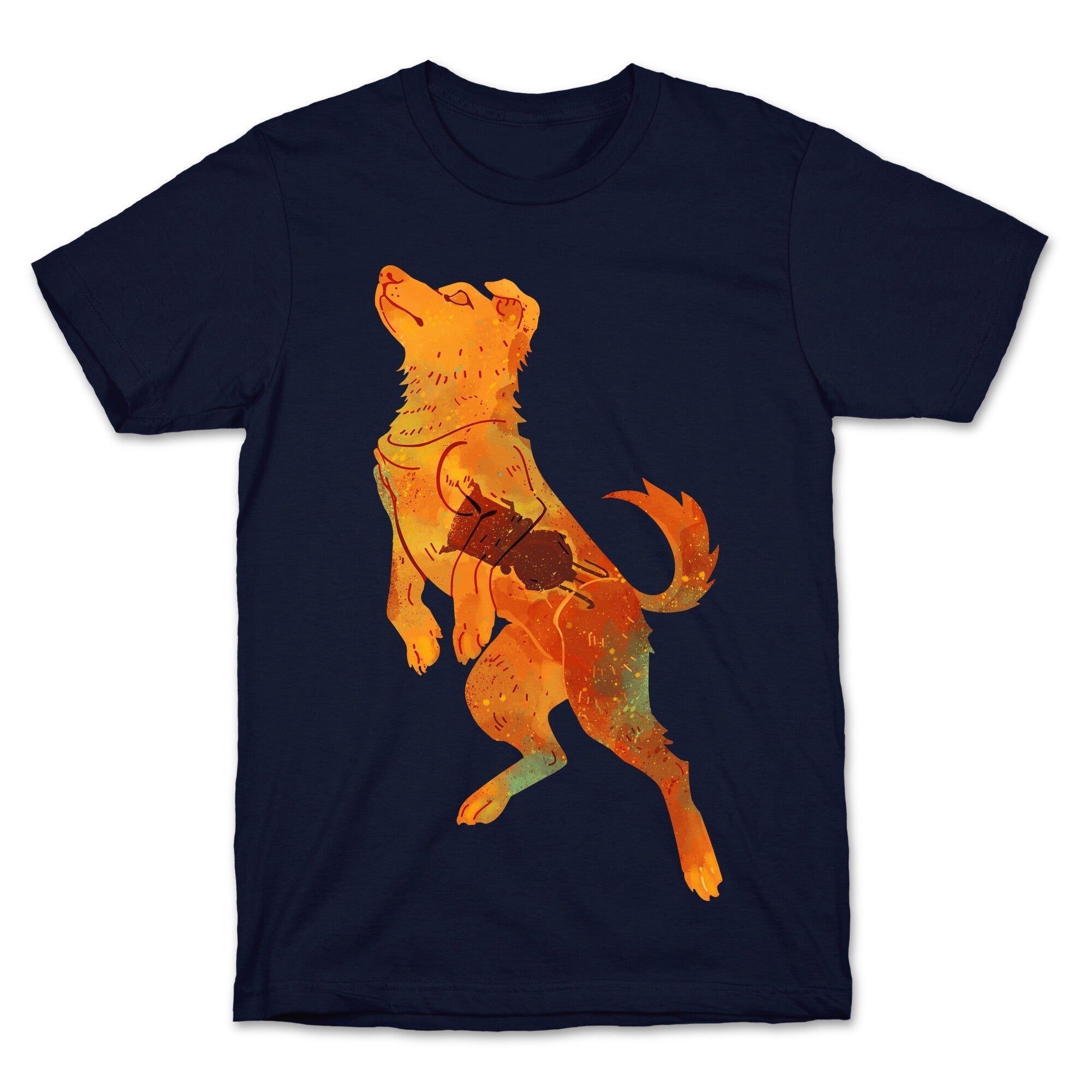 Astronaut Dog Zvezdochka T-Shirt Hoodie, Sweatshirt | PureTeeCo.com (Image 4)