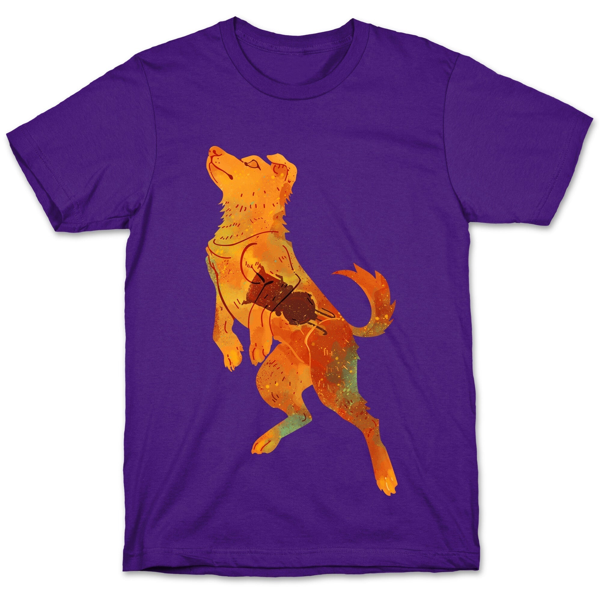 Astronaut Dog Zvezdochka T-Shirt Hoodie, Sweatshirt | PureTeeCo.com (Image 5)