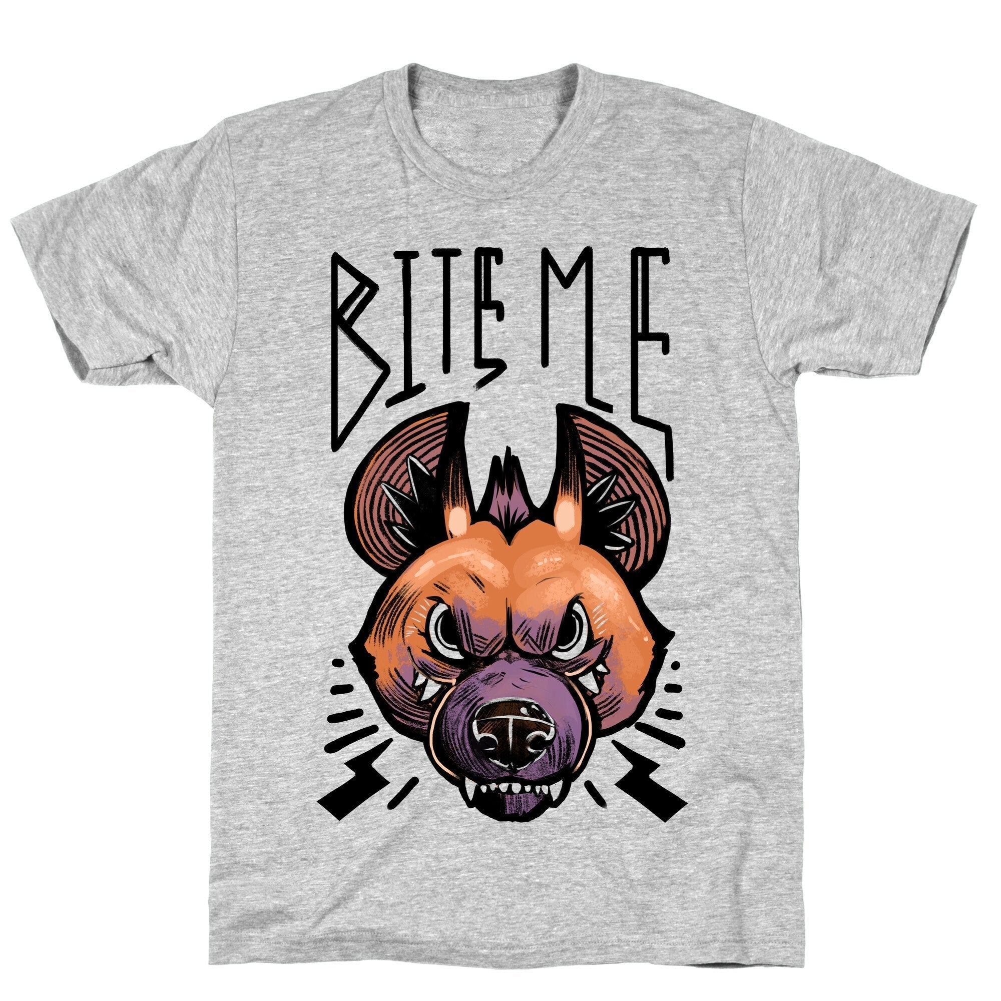 Bite Me- Hyena T-Shirt Hoodie, Sweatshirt | PureTeeCo.com (Image 3)