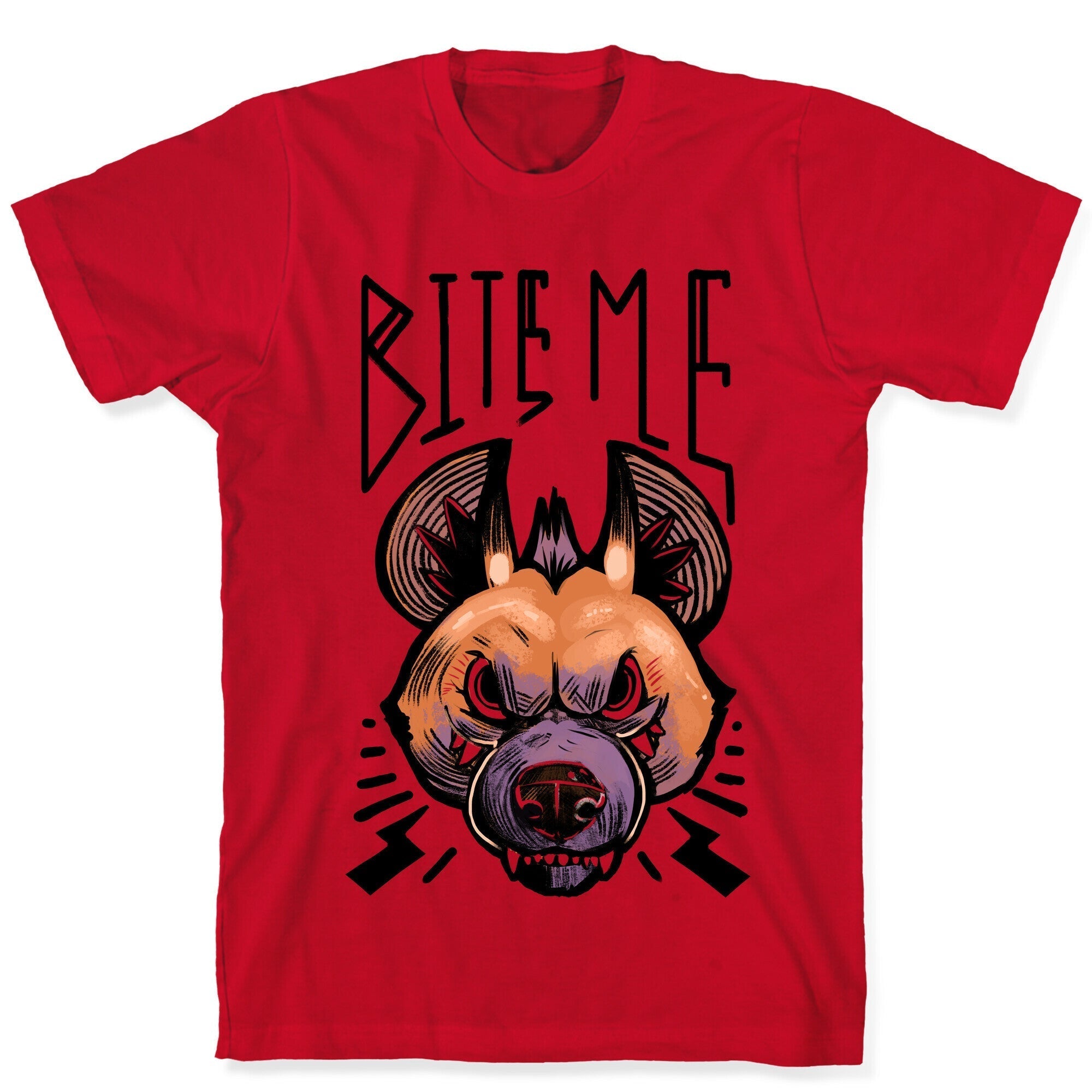 Bite Me- Hyena T-Shirt Hoodie, Sweatshirt | PureTeeCo.com (Image 5)