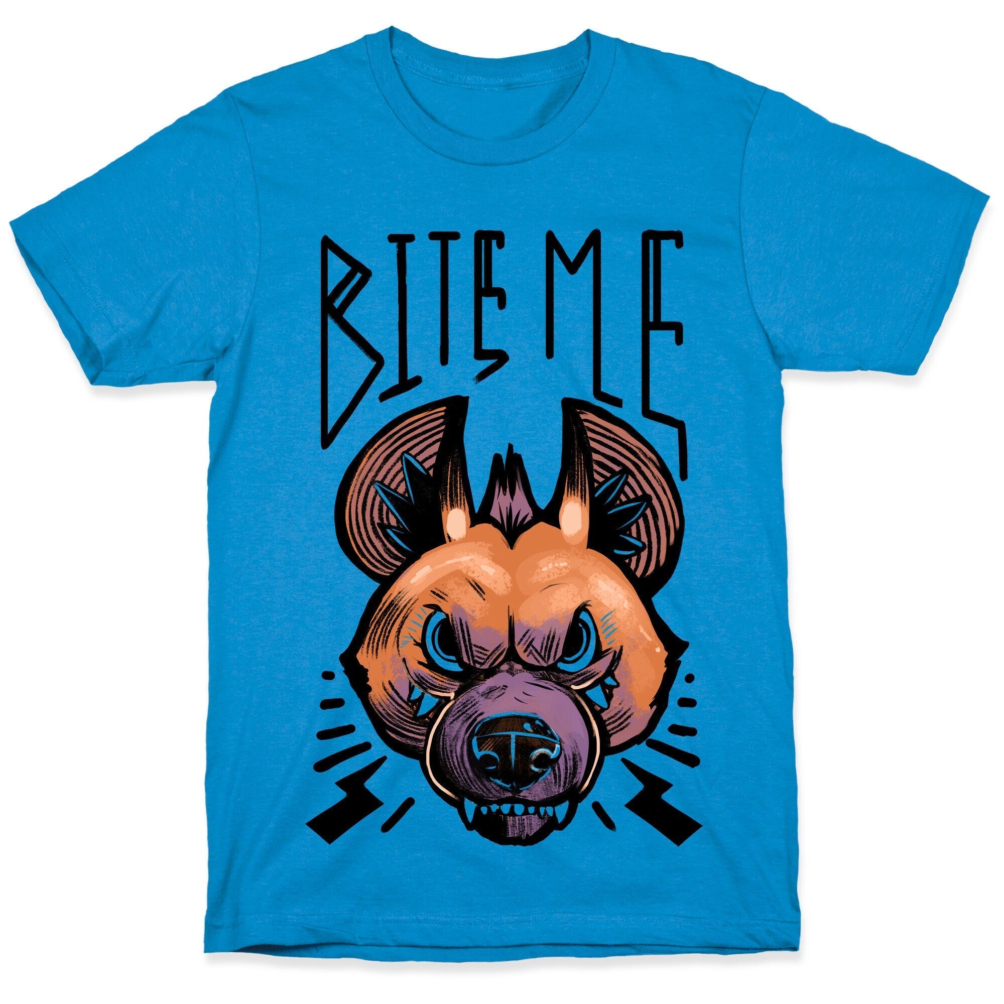 Bite Me- Hyena T-Shirt Hoodie, Sweatshirt | PureTeeCo.com (Image 1)